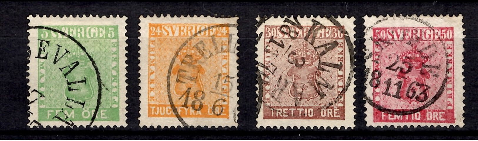 Suède YT N° 6 Et N° 9/11 Oblitérés. Premier Choix. A Saisir! - Used Stamps