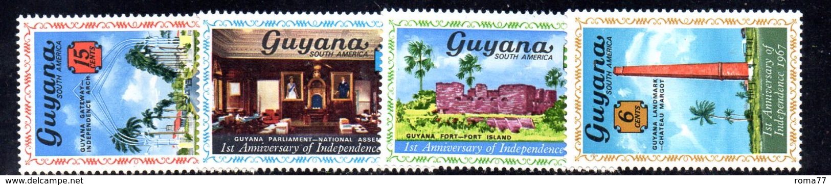 XP3665 - GUYANA 1967, Serie Yvert N. 254/257   *** - Guiana (1966-...)