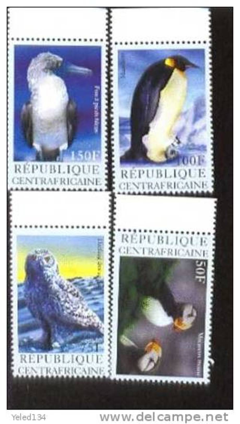 CENTRAFRICA   1404-7  MINT NEVER HINGED SET OF STAMPS OF BIRDS    ( - Autres & Non Classés