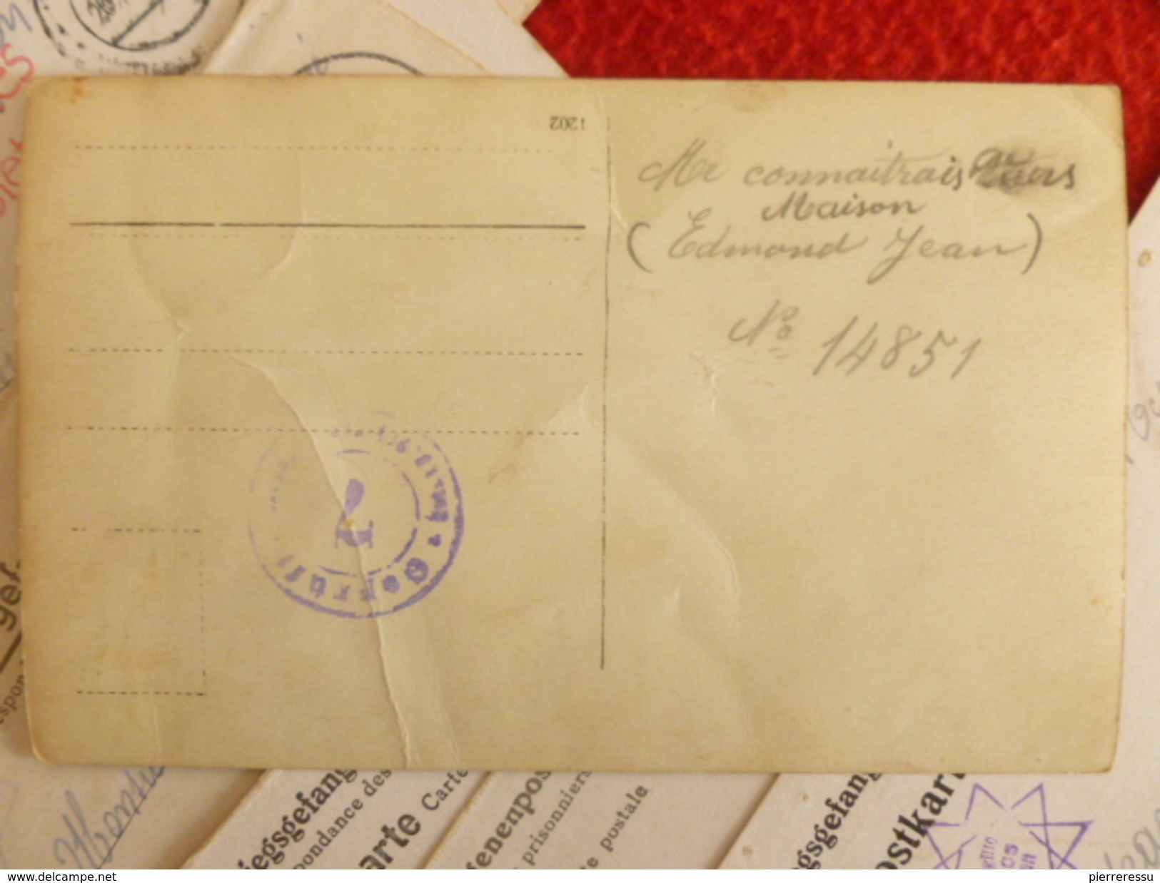 CORRESPONDANCE PRISONNIER DE GUERRE CACHET STALAG ARCHIVES CORCONNE 18 Pieces - Dokumente