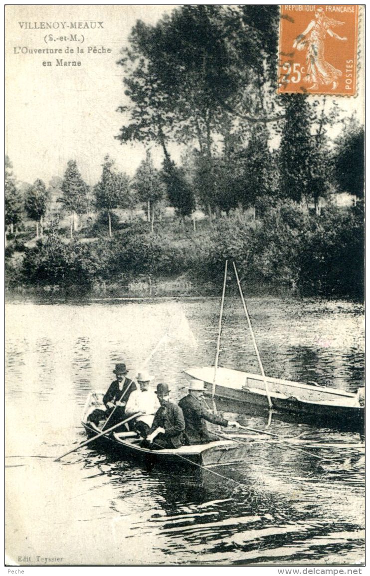 N°59246 -cpa Villenoy Meaux -l'ouverture De La Pêche En Marne- RR- - Angelsport