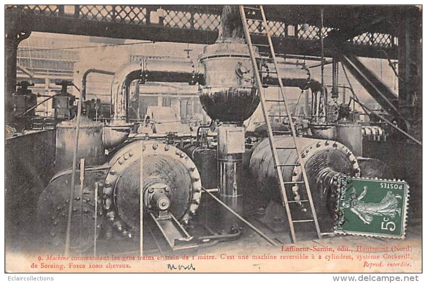 Hautmont     59       Aciérie Martin Siemens. Machine Commandant Les Gros Cylindres        (voir Scan) - Other & Unclassified