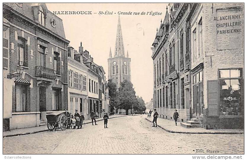 Hazebrouck     59           Saint Eloi.  Grande Rue De L'église        (voir Scan) - Hazebrouck