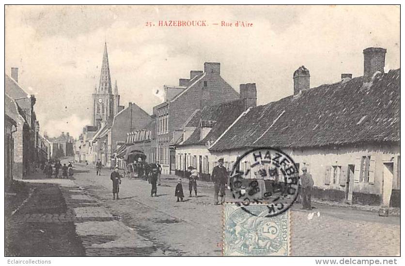 Hazebrouck     59      Rue D'Aire     (Décollée Voir Scan) - Hazebrouck