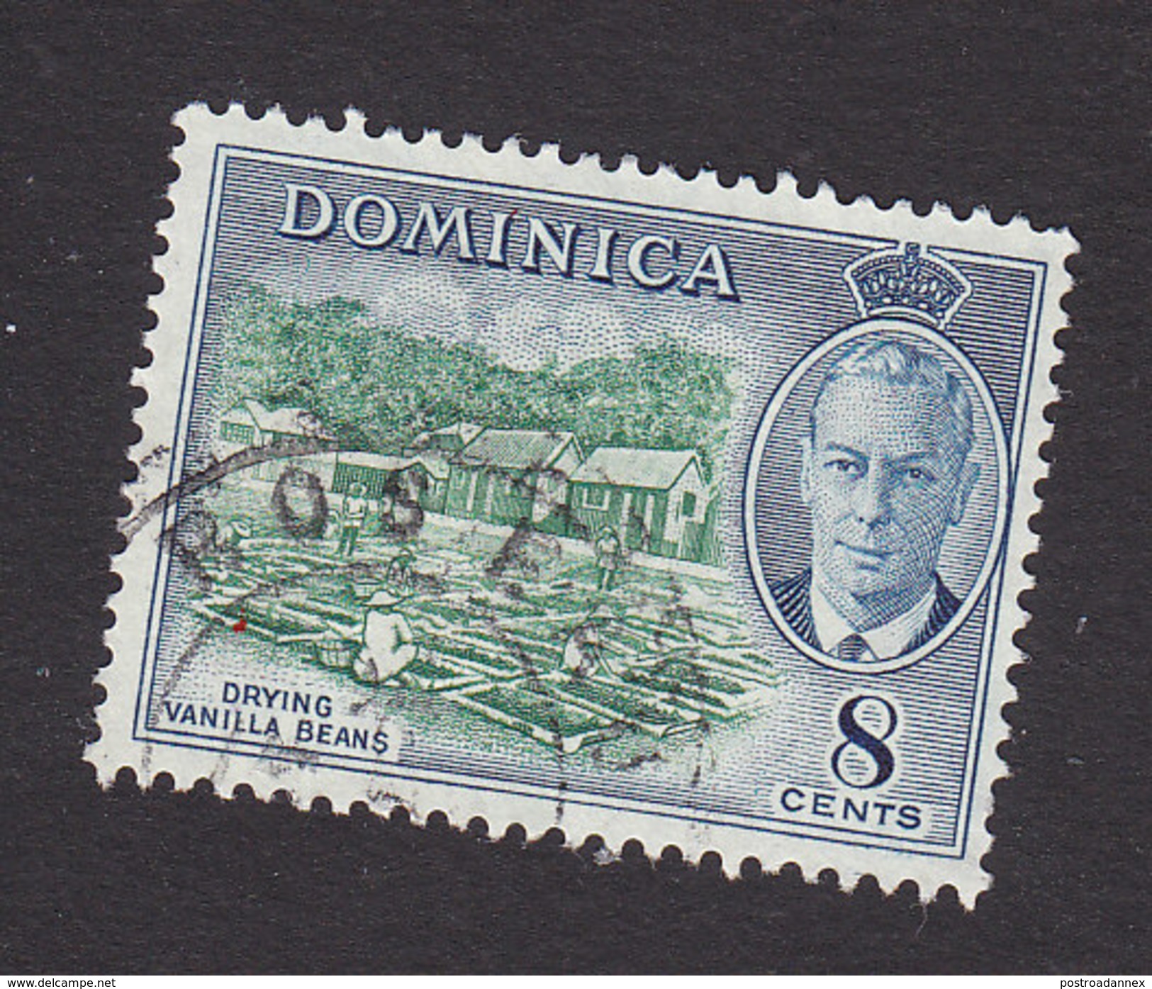 Dominica, Scott #129, Used, George VI And Scene Of Dominica, Issued 1951 - Dominique (...-1978)