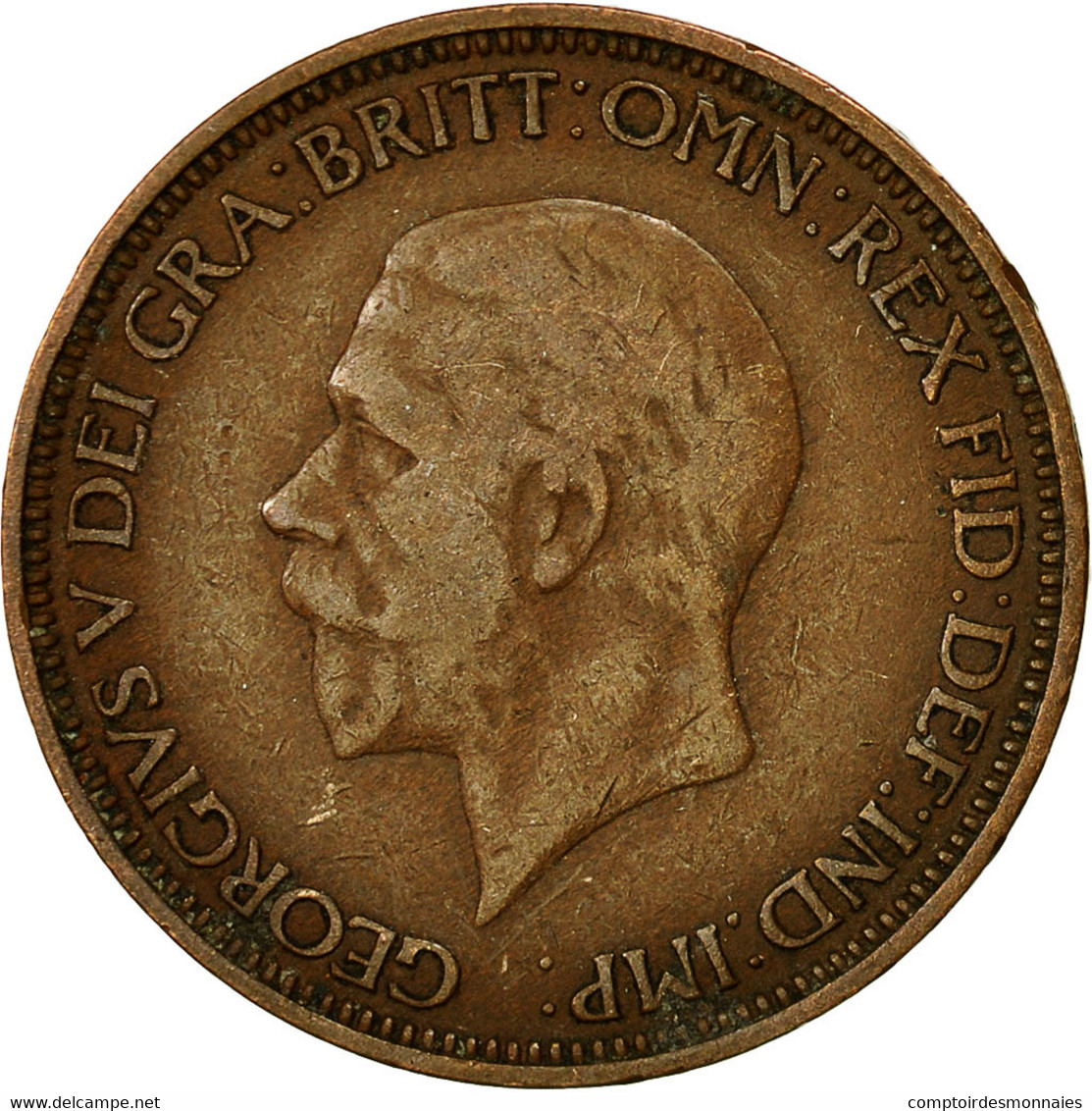 Monnaie, Grande-Bretagne, George V, 1/2 Penny, 1935, TTB, Bronze, KM:837 - C. 1/2 Penny