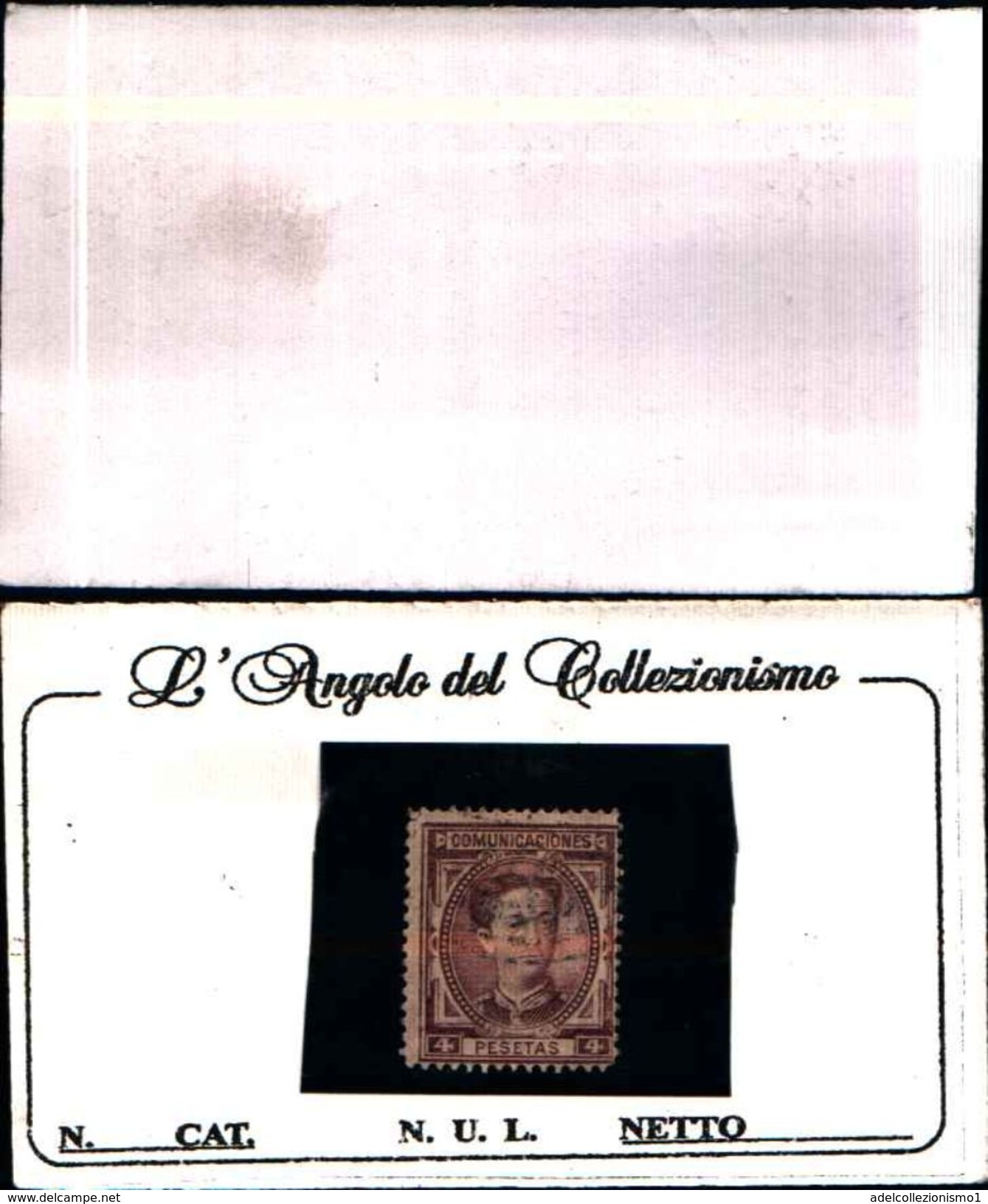 86484)  1876 SPAGNA/SPAIN - N° 167 - 1  Pesetas-bruno Lillà-USATO Effige Re Alfonso XII - Used Stamps