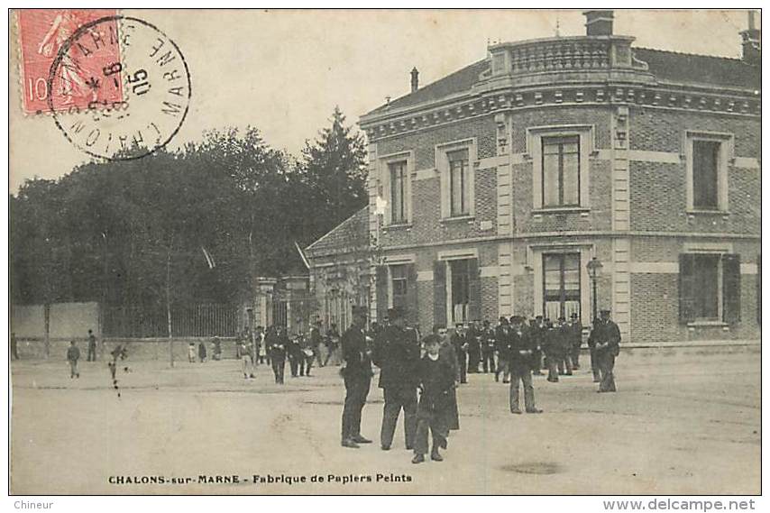 CHALONS SUR MARNE FABRIQUE DE PAPIERS PEINTS - Châlons-sur-Marne