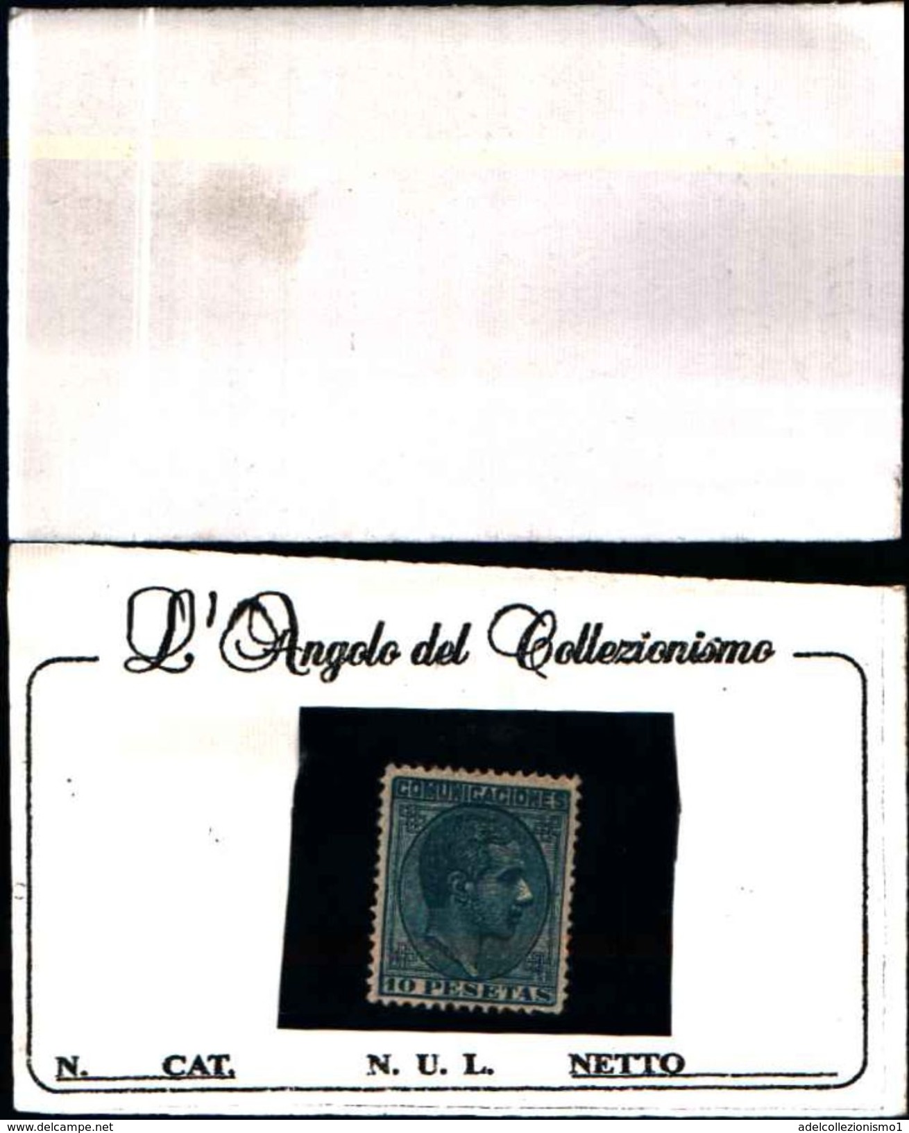 86487)  1878 SPAGNA/SPAIN - N° 182 - 10  Pesetas-azzurro-MLH*- Effige Re Alfonso XII- - Gebraucht