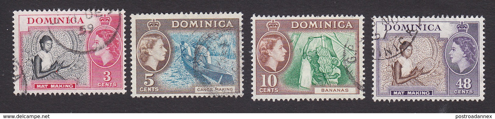 Dominica, Scott #157-160, Used, Industry Of Dominica, Issued 1957 - Dominica (...-1978)