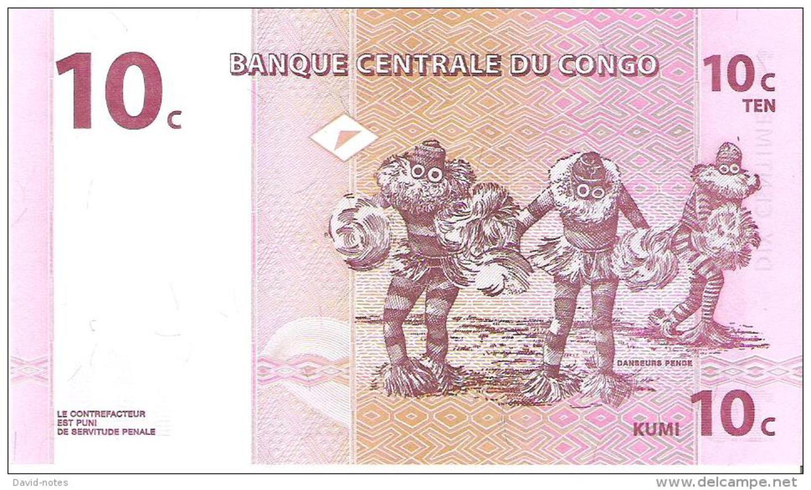 Congo - Pick 82 - 10 Centimes 1997 - Unc - Repubblica Democratica Del Congo & Zaire