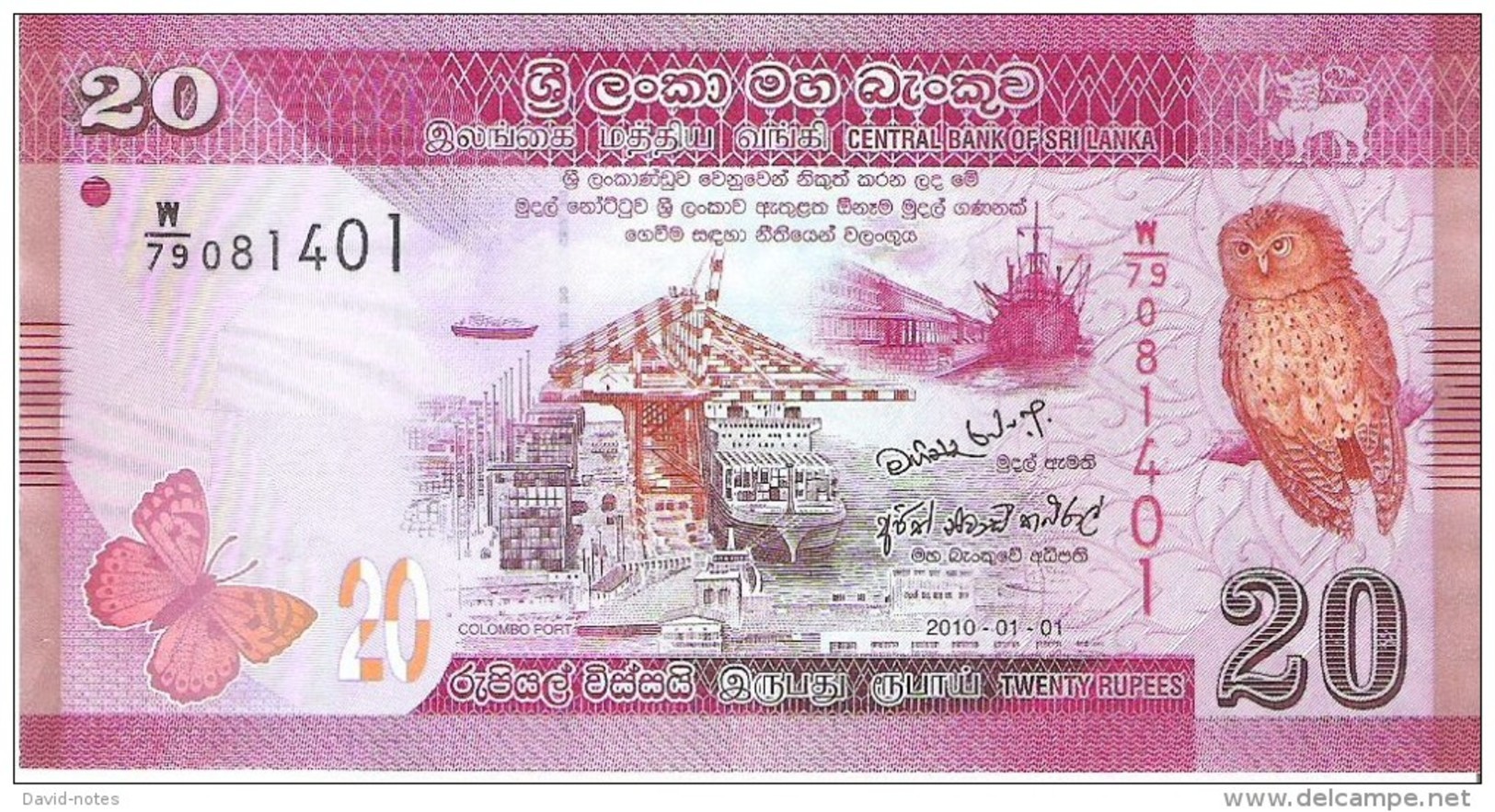 Sri Lanka - Pick 123 - 20 Rupees 2010 - Unc - Sri Lanka