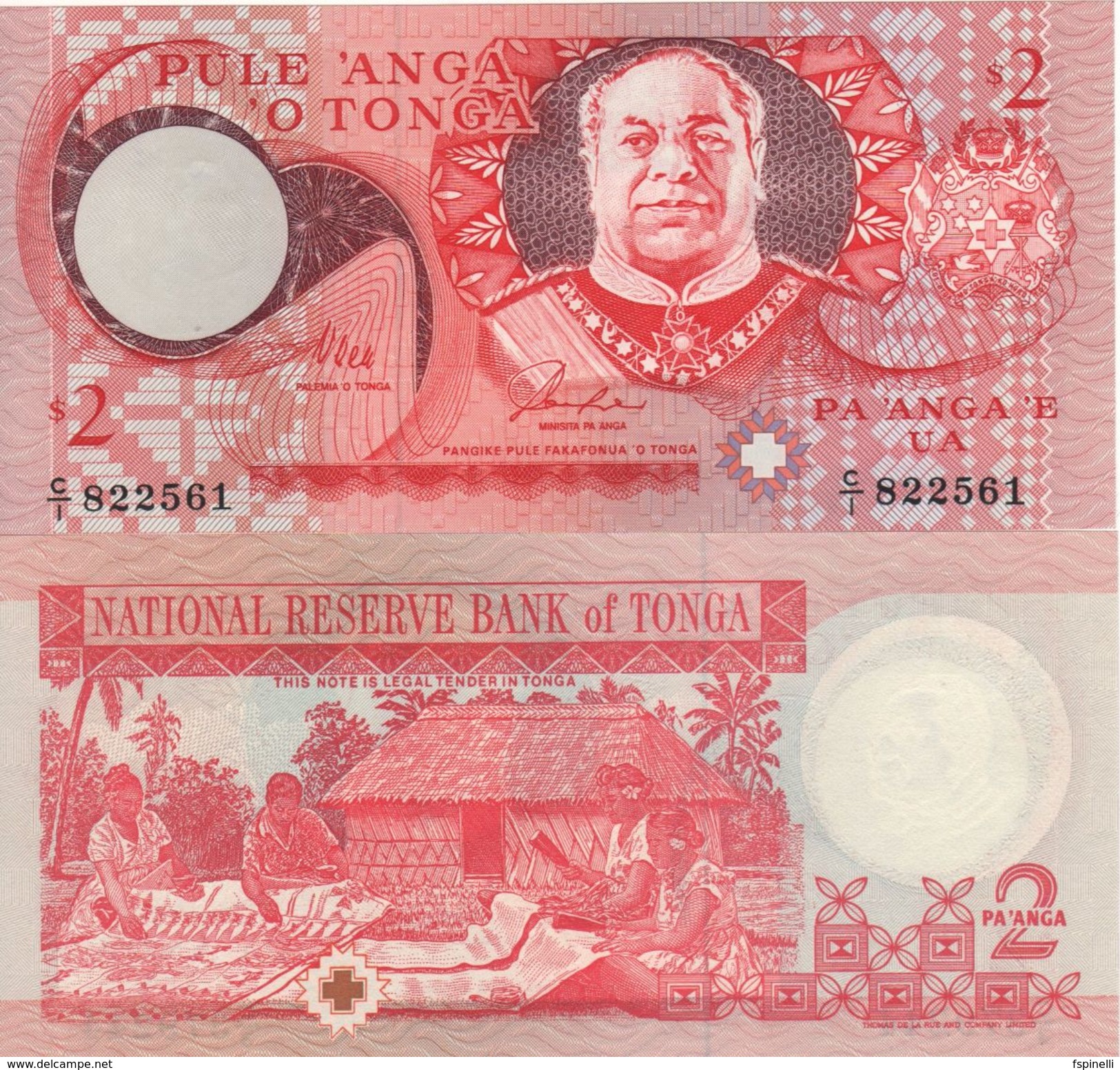 TONGA     2   PAANGA     P32d     ( ND   1995 ) - Tonga