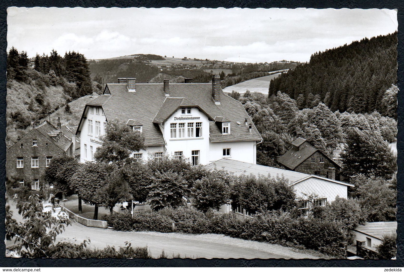 A8897 - Gasthof Gaststätte Blechschmiedehammer - Lichtenberg - Gel 1970 - Hof