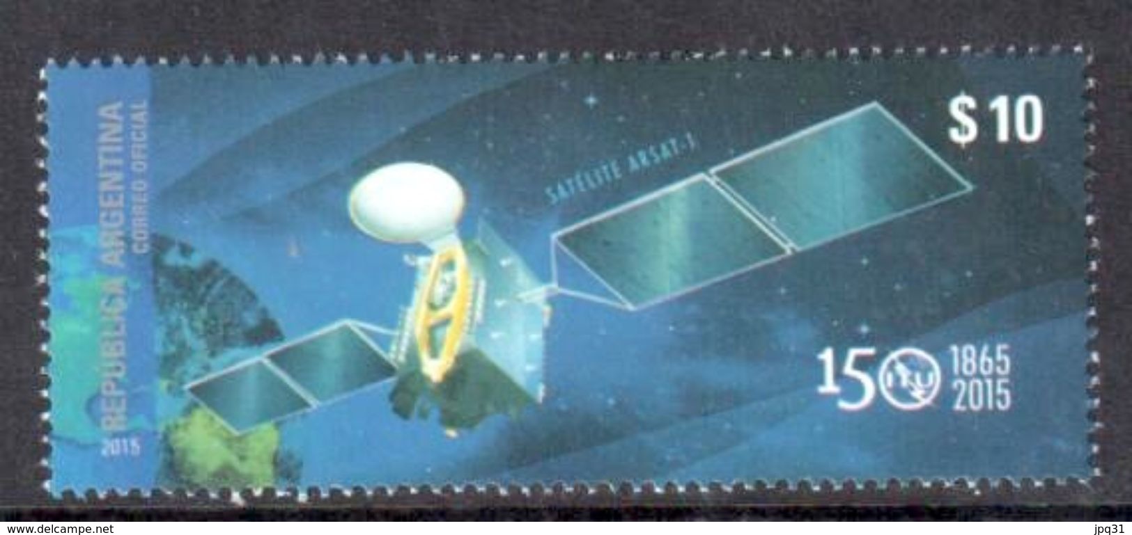 Argentine - 150 Ans IUT/ITU - Satellite Arsat-1 - 2015** - Unused Stamps