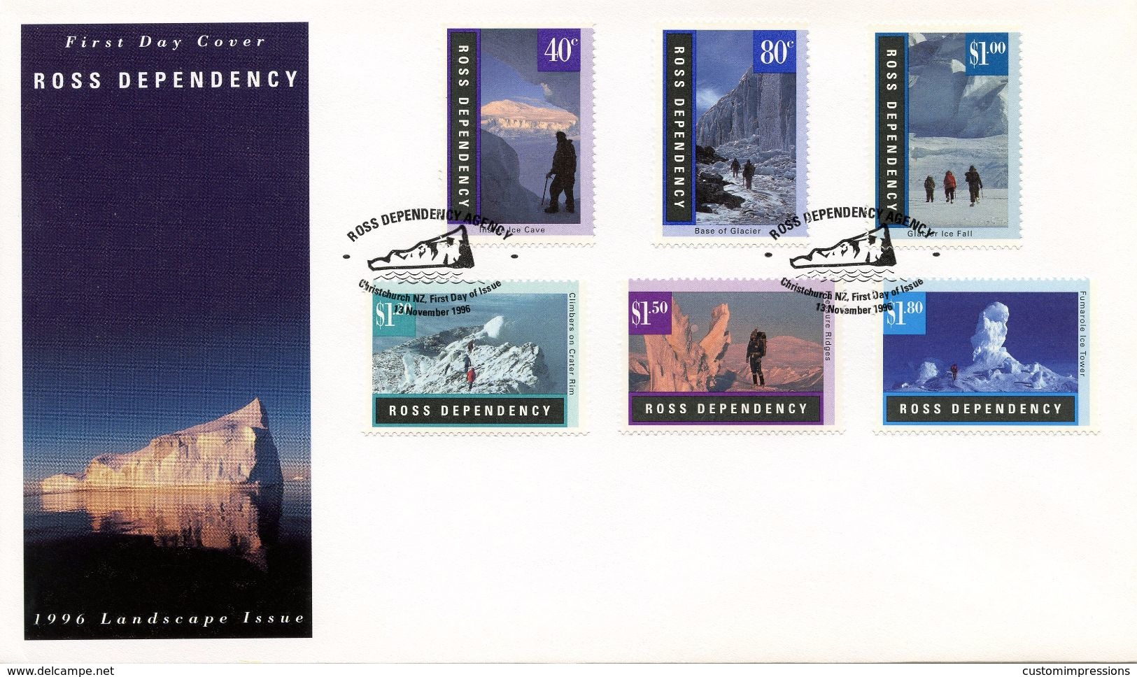 ROSS DEPENDENCY  -  1996 LANDSCAPES   FDC1122 - FDC