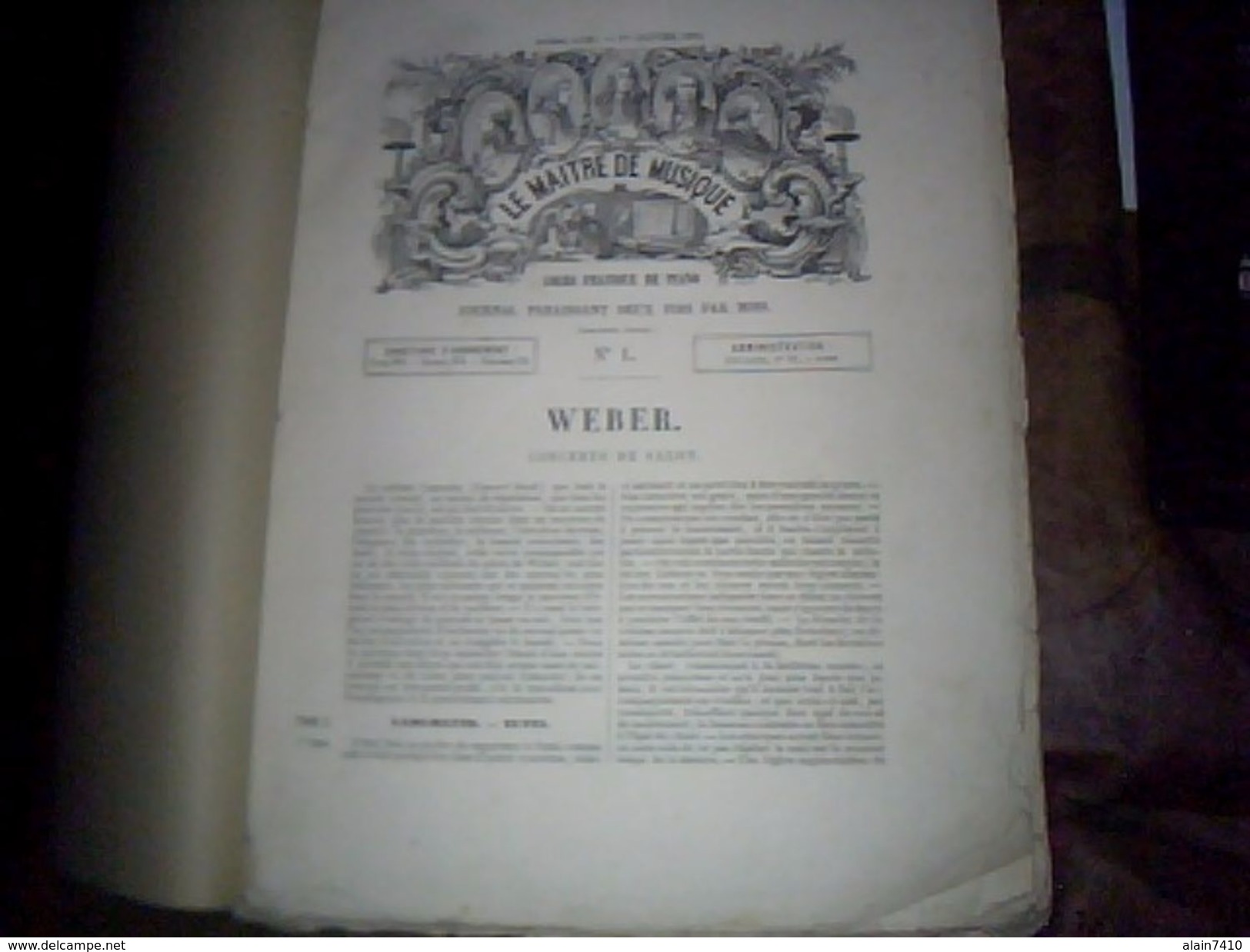 Partitions Collector Le Maitre De Musique Annee Du 1/01/1875 Au 15/ 04/1876 Webert Mozart Haydn Schubert Fesca .... - Partitions Musicales Anciennes