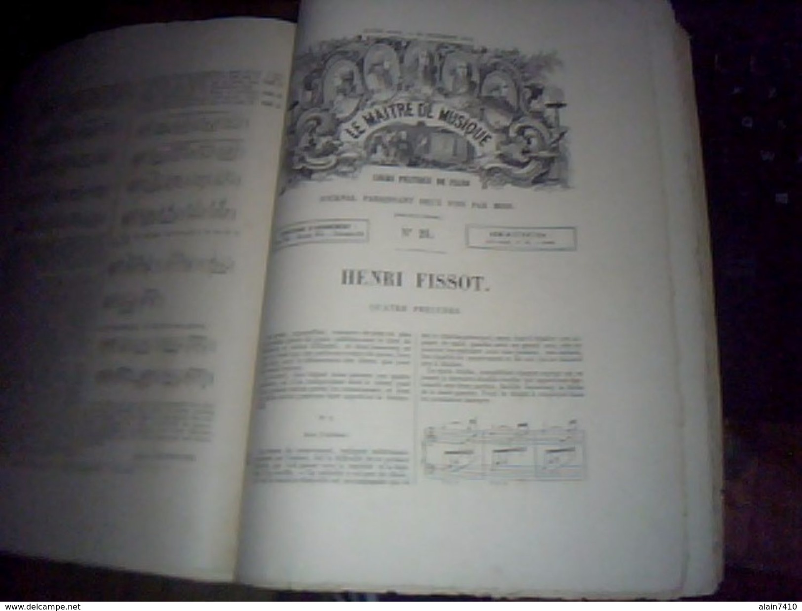 partitions collector le maitre de musique annee du 1/01/1875 au 15/ 04/1876 webert mozart haydn schubert fesca ....