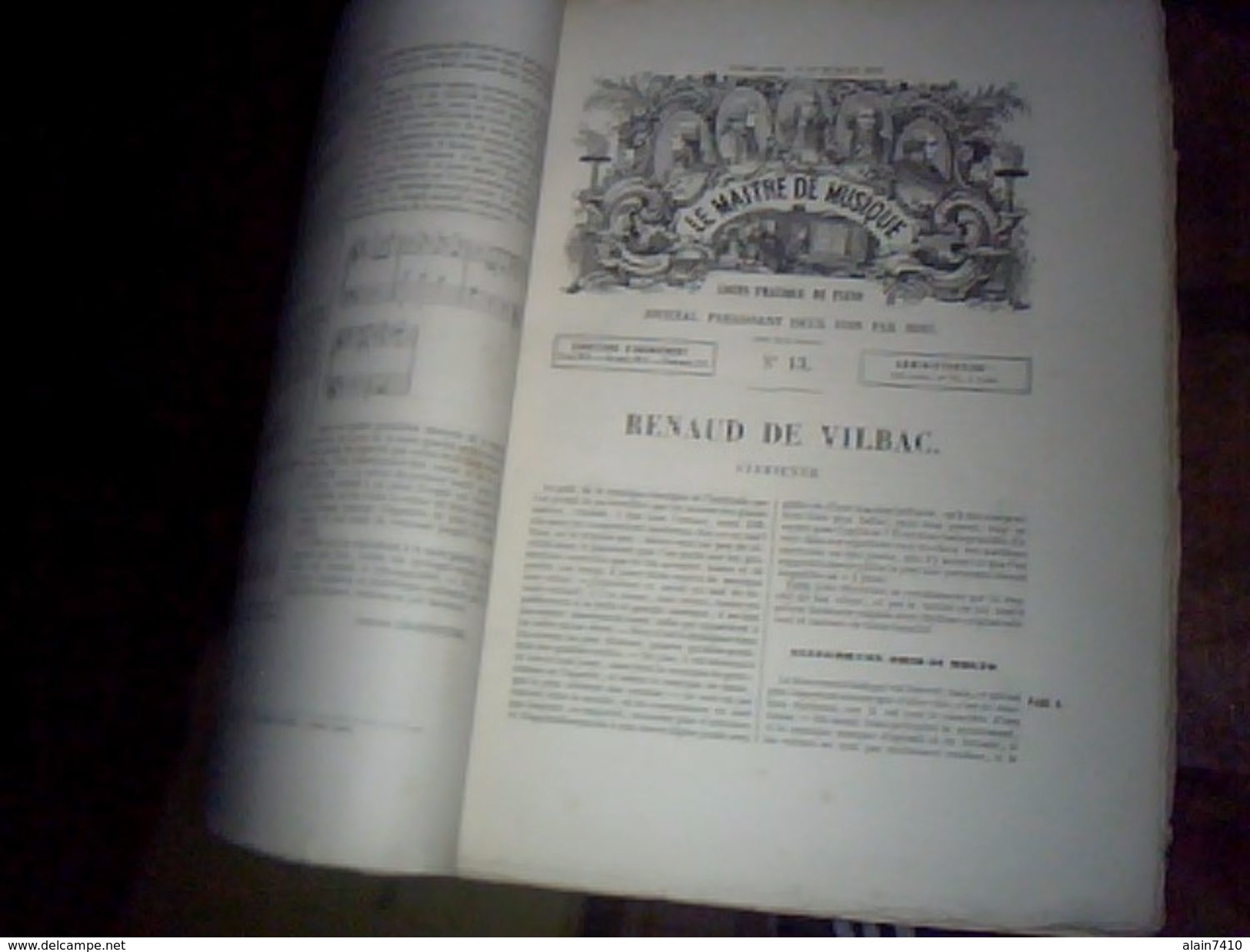 partitions collector le maitre de musique annee du 1/01/1875 au 15/ 04/1876 webert mozart haydn schubert fesca ....