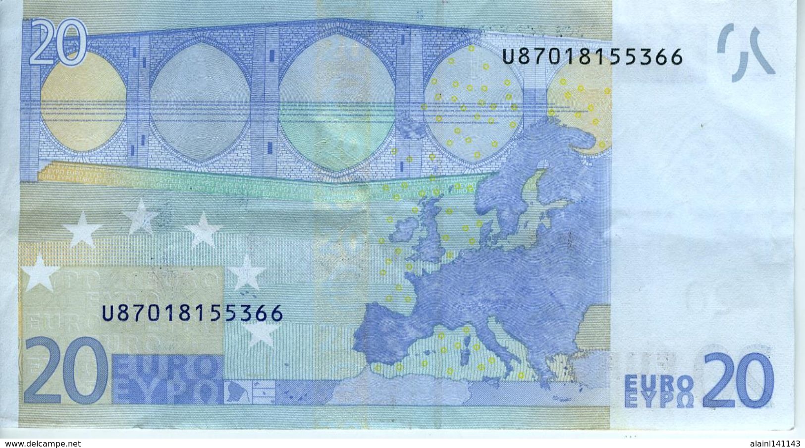 France - Mario Draghi - 20 € 2002 - Série U 87018155366 - L087b1 - Circulé - 20 Euro