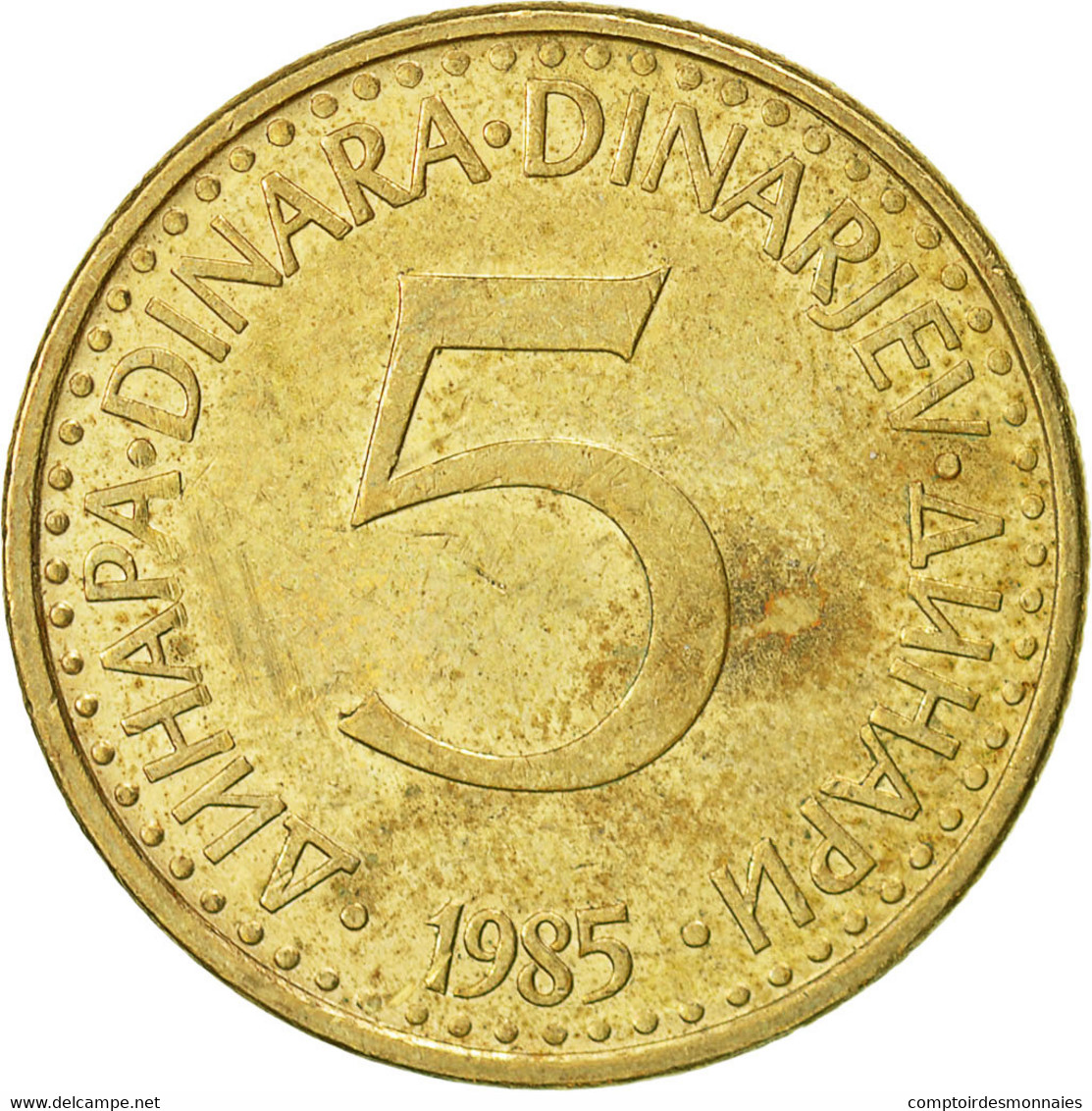 Monnaie, Yougoslavie, 5 Dinara, 1985, TTB+, Nickel-brass, KM:88 - Joegoslavië