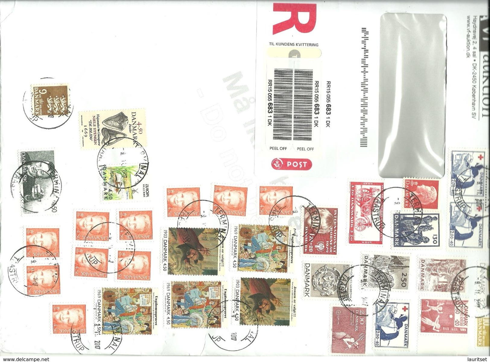 DENMARK Dänemark 2017 R-Brief Nach Estland With Stamps - Lettere