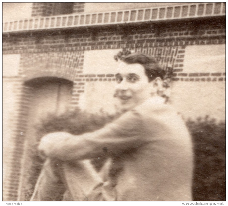 France Couple Sur Balançoire Tape-cul Maison De Campagne 2 Anciennes Photos Amateur 1920 - Other & Unclassified