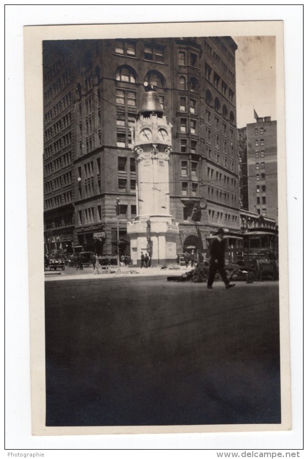 USA Californie San Francisco Tour Third Liberty Loan Tower Ancienne Carte Photo Amateur 1918 - Other & Unclassified