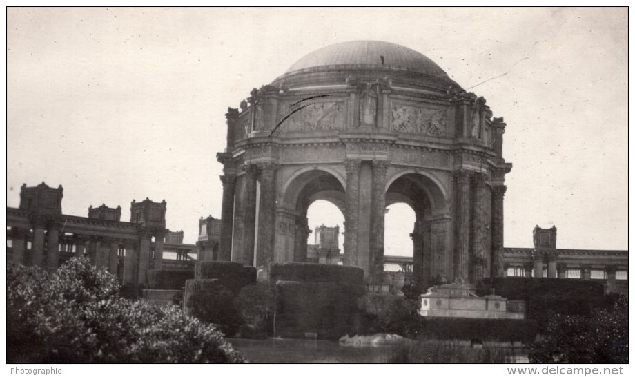 San Francisco Exposition De 1915 Palais Des Beaux Arts 2 Anciennes Carte Photos Amateur 1920 - Other & Unclassified