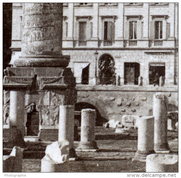 Italie Rome Roma Forum De Trajan Ancienne Photo Stereo Underwood 1900 - Stereoscopic