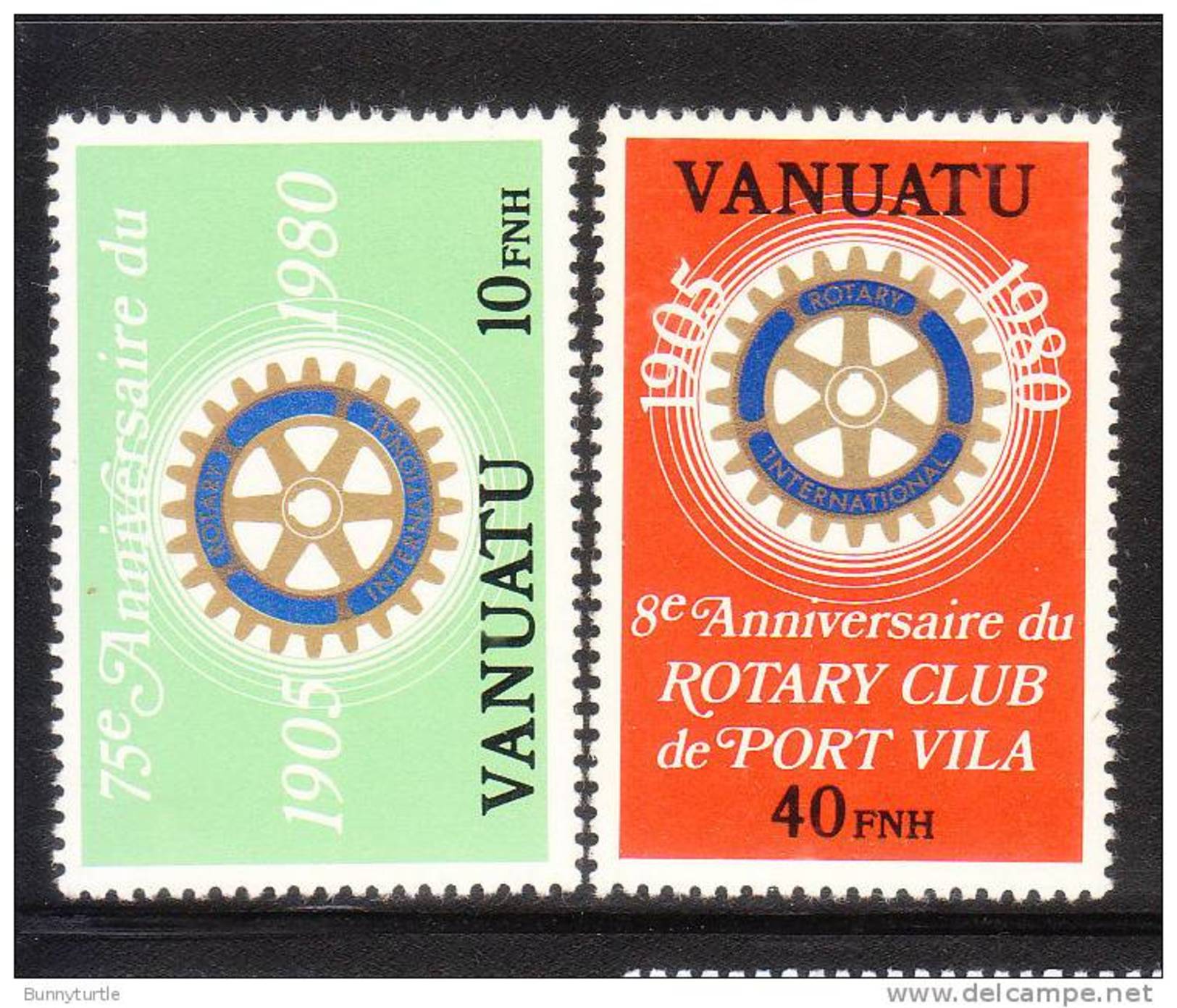 Vanuatu 1980 Rotary Int'l Inscribed In French MNH - Vanuatu (1980-...)