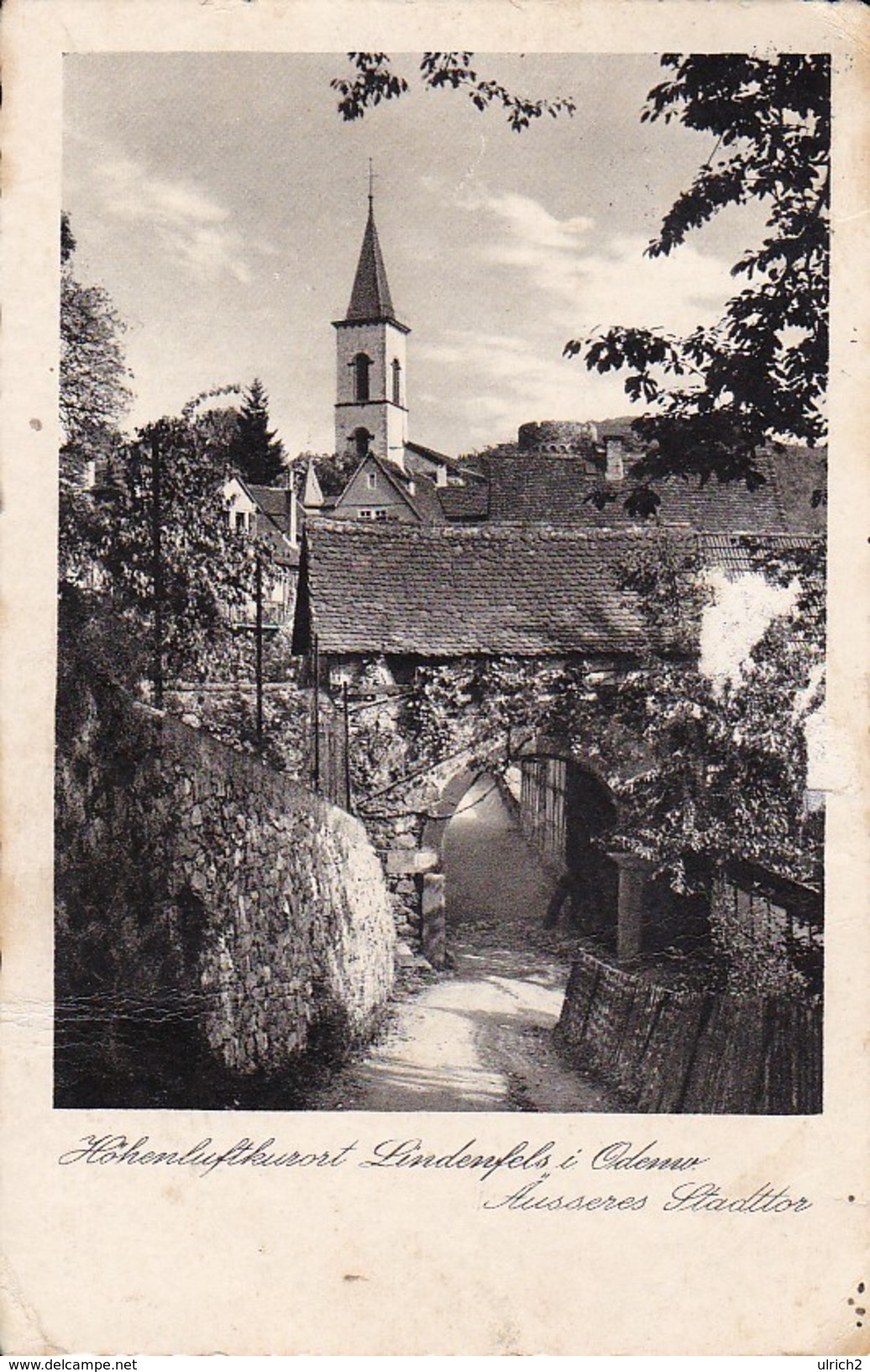 AK Höhenluftkurort Lindenfels Im Odenwald - Äusseres Stadttor - 1937 (31328) - Odenwald