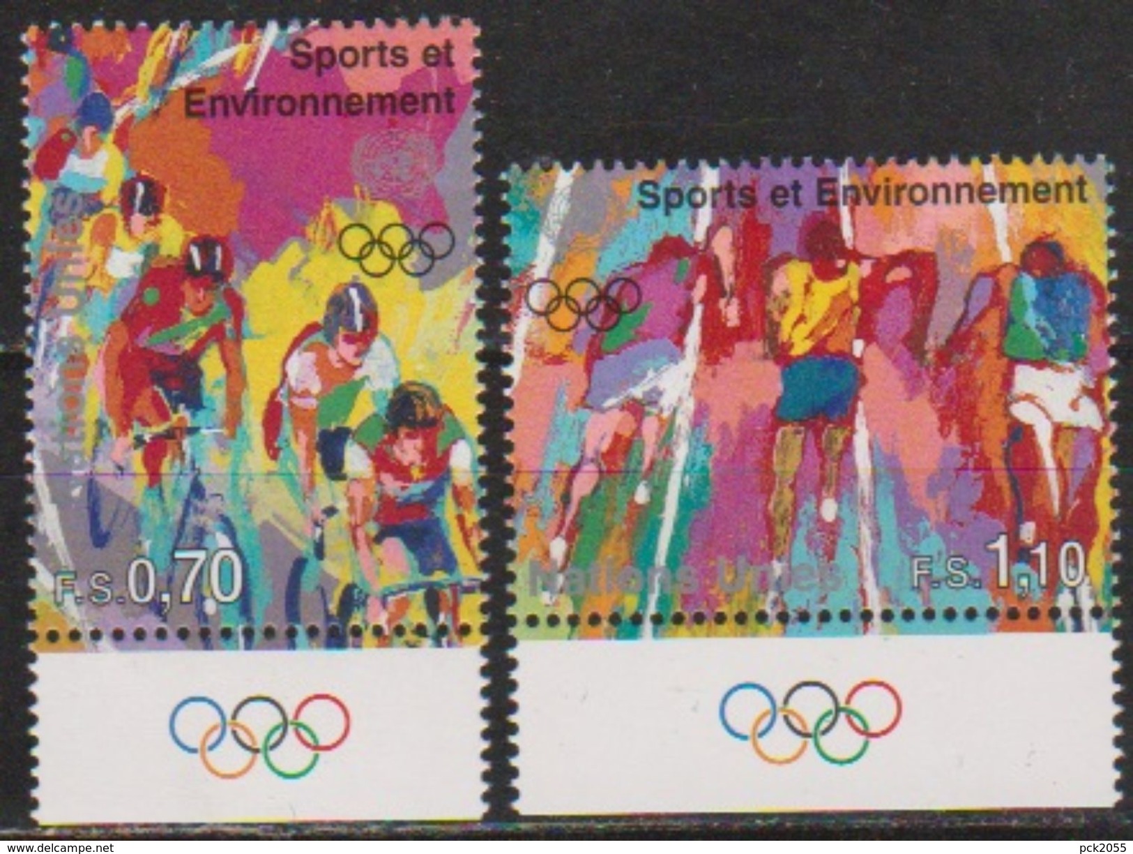 UNO Genf 1996 MiNr.297 - 298  ** Postfr. 100 Jahre Olympische Spiele Der Neuzeit ( 3768 ) Günstige Versandkosten - Unused Stamps