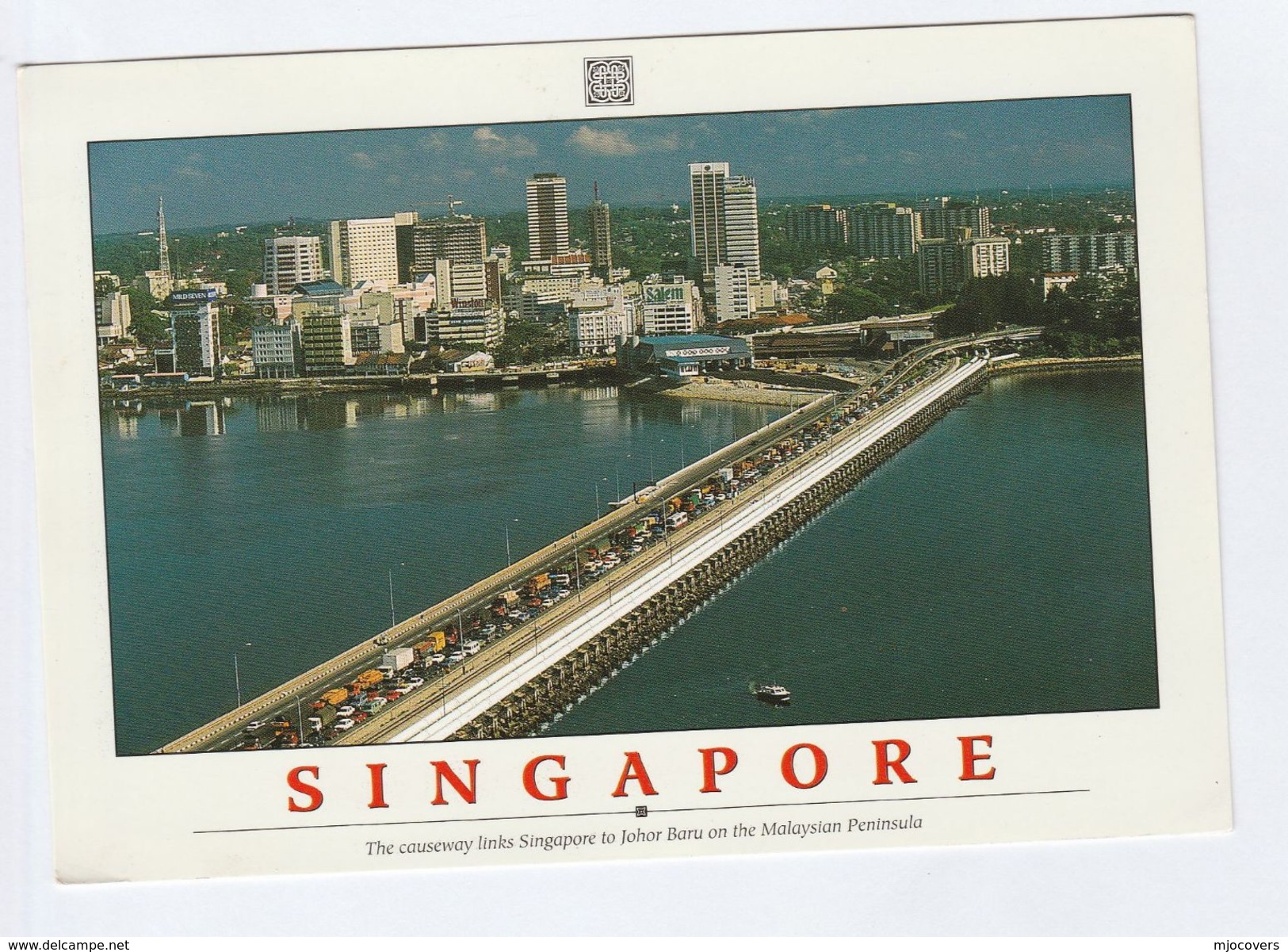 1995 SINGAPORE COVER Stamps BADMINTON Sport (postcard, Singapore Causeway Road) To GB Airmail Label - Badminton