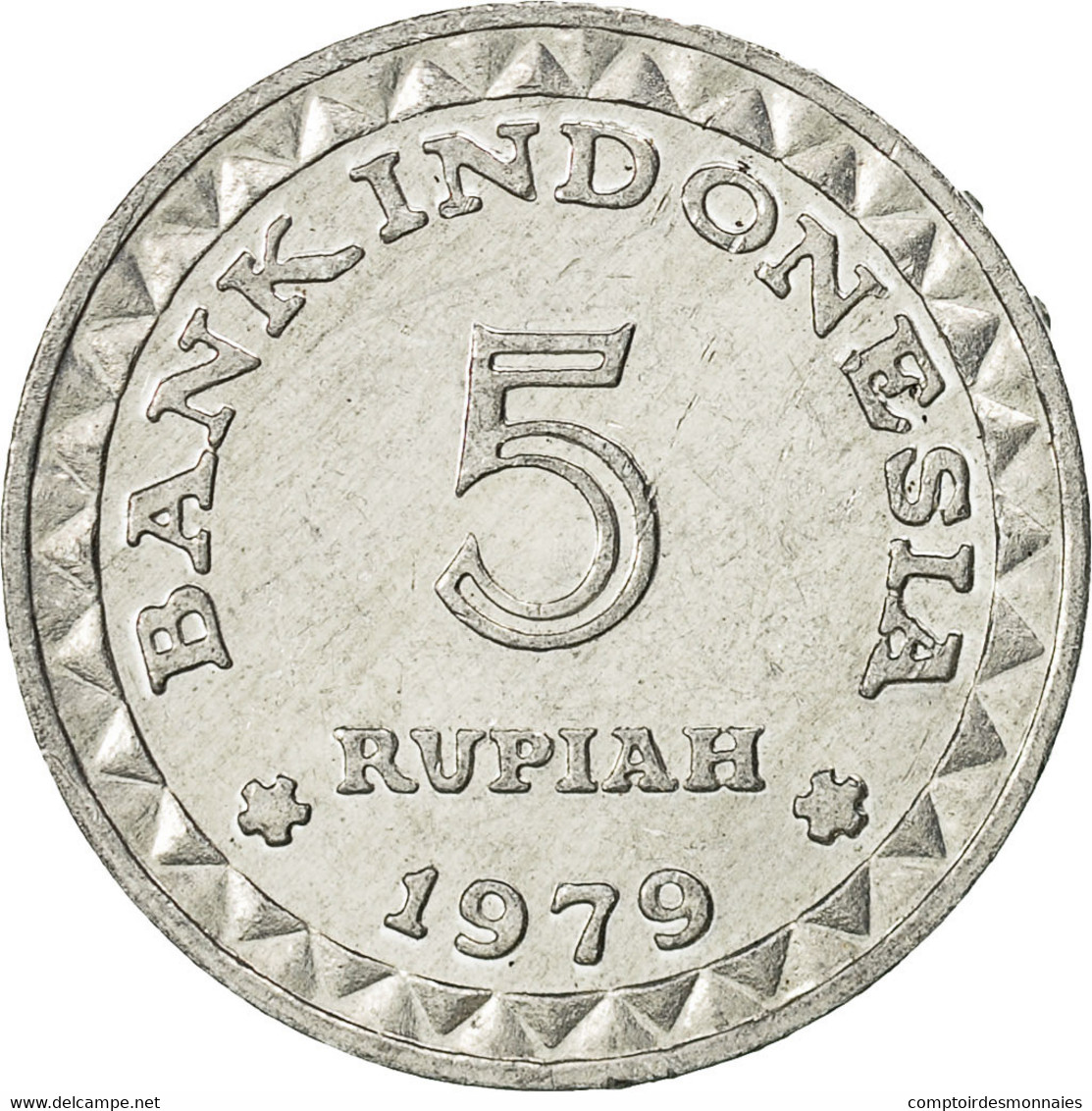 Monnaie, Indonésie, 5 Rupiah, 1979, TTB, Aluminium, KM:43 - Indonesien