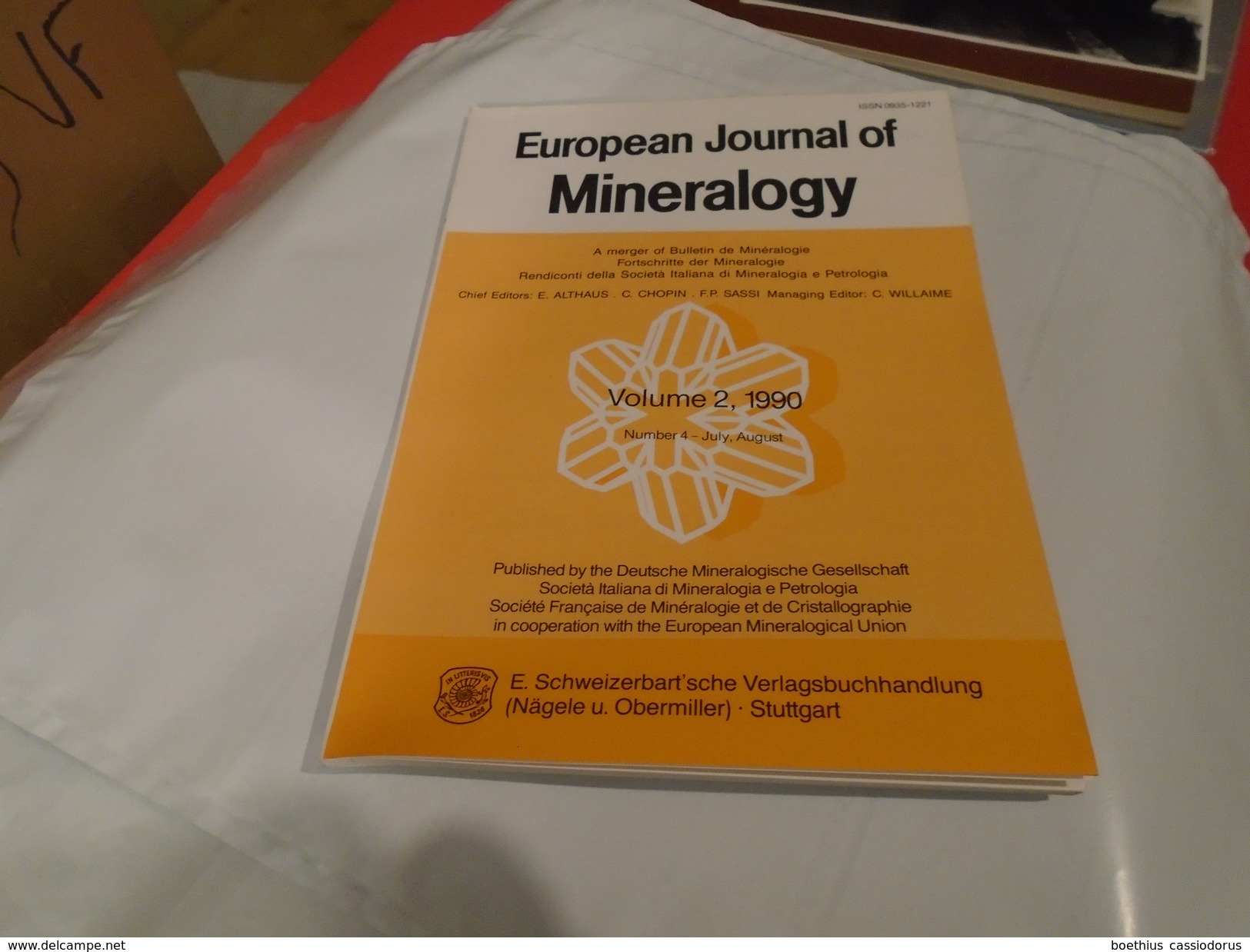 EUROPEAN JOURNAL OF MINERALOGY VOLUME 2 / 1990 / NUMBER 4 JULY AUGUST - Scienze Della Terra