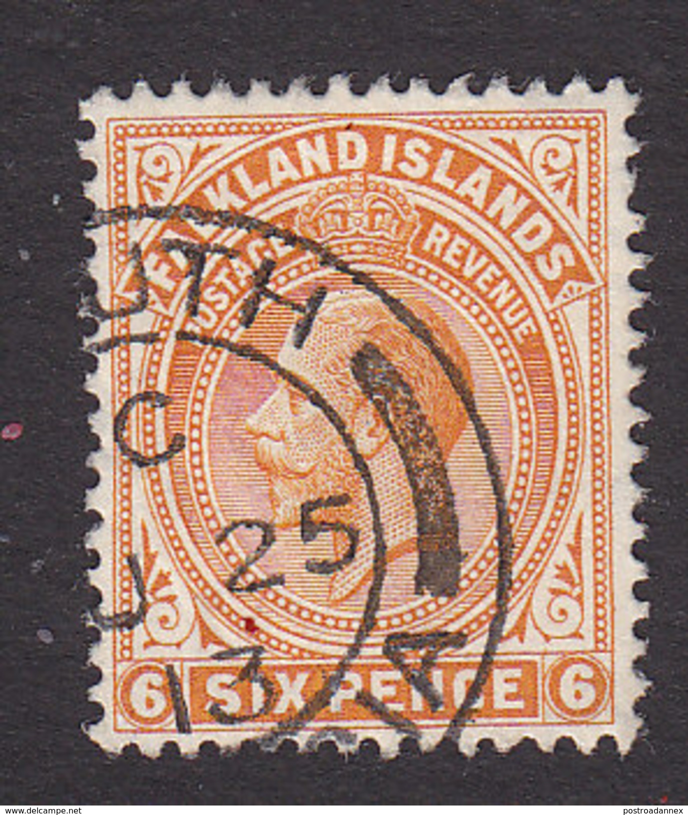 Falkland Islands, Scott #34, Used, George V, Issued 1912 - Falkland Islands