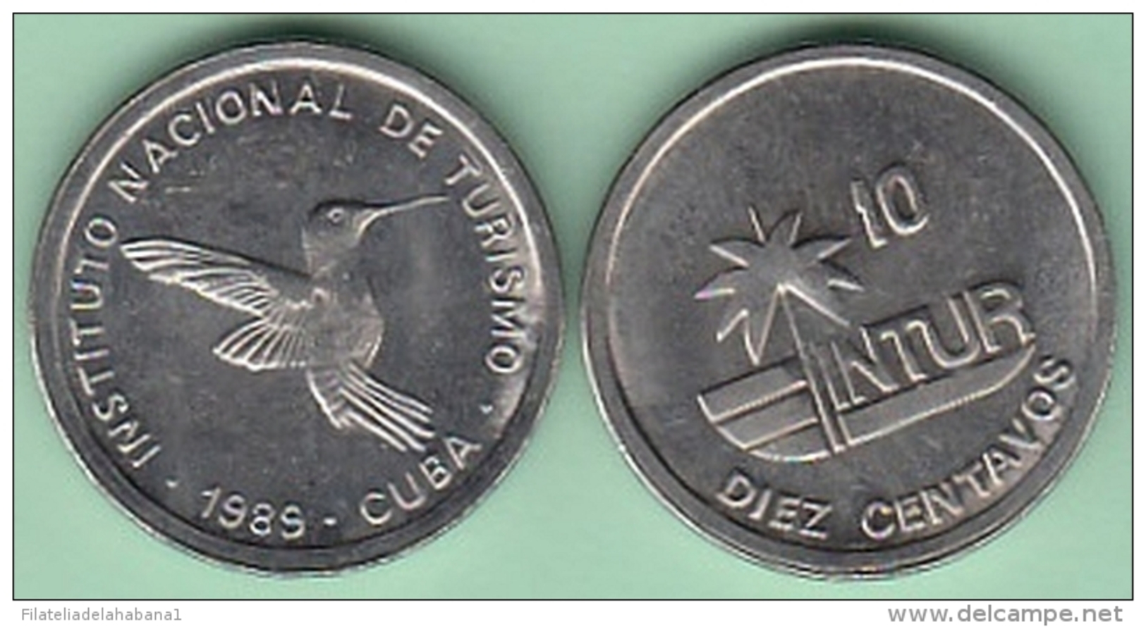 1989-MN-126 CUBA 1989 INTUR 10c Cuc ZUNZUN BIRD AVES. CUPRO-NI. UNC - Cuba