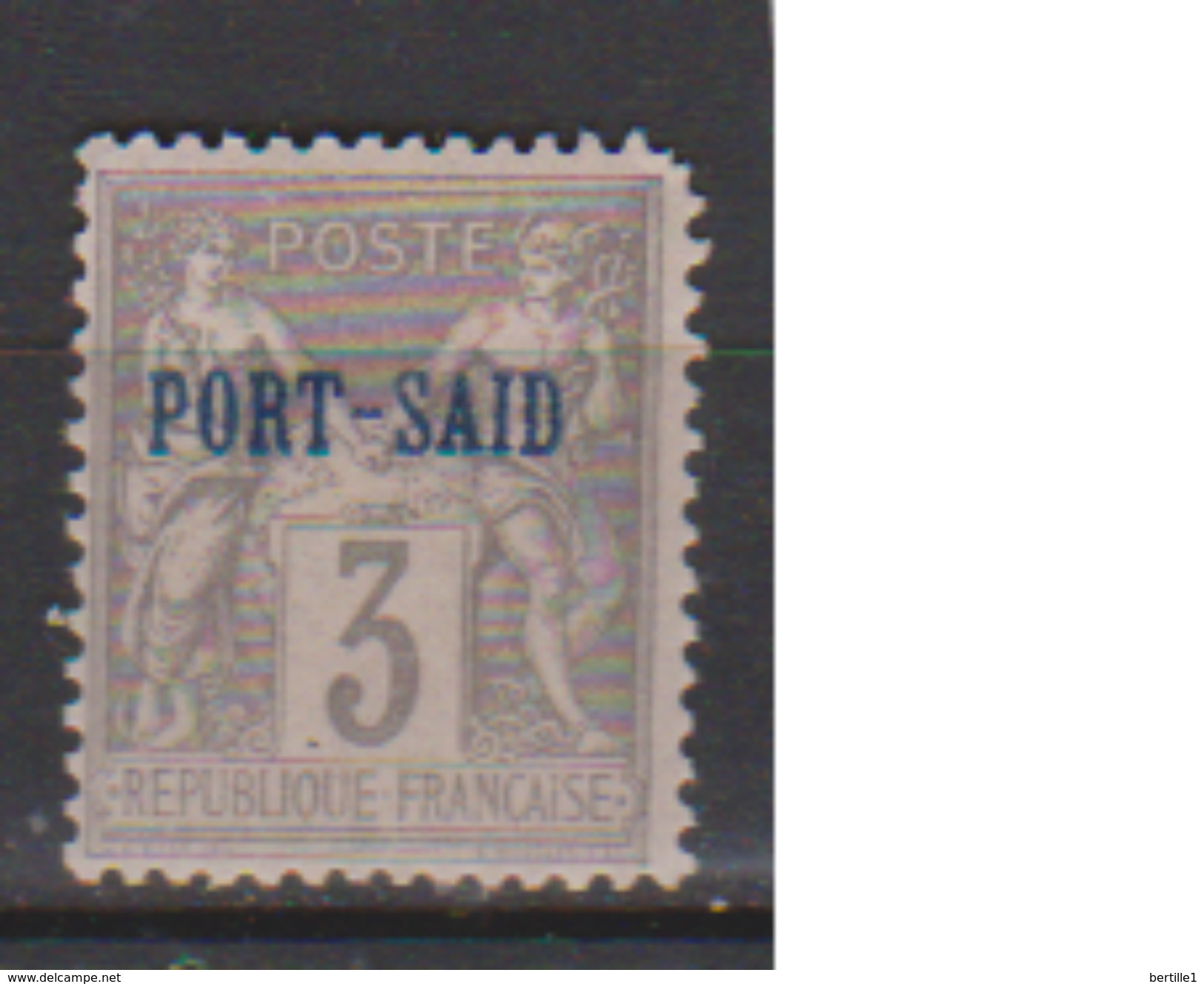 PORT SAID          N°  YVERT  :   3 ( 2° Choix)         NEUF AVEC  CHARNIERES      ( Ch 1745    ) - Neufs