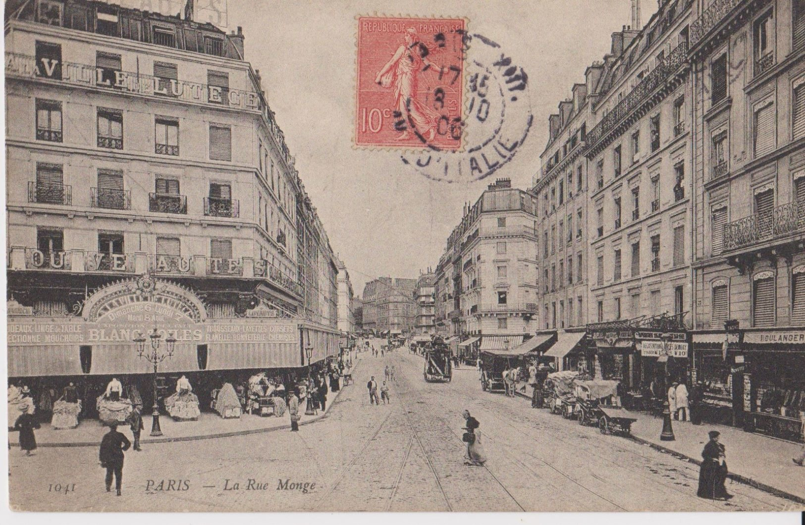 1041 - Paris - La Rue Monge - ND Phot - Arrondissement: 05