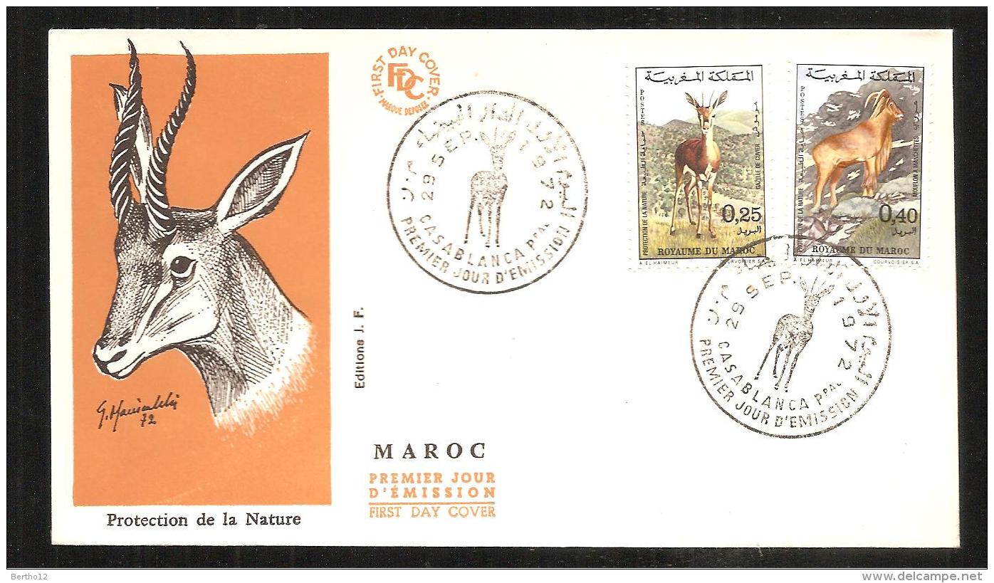 FDC   1972  PROTECTION DE LA NATURE - Morocco (1956-...)