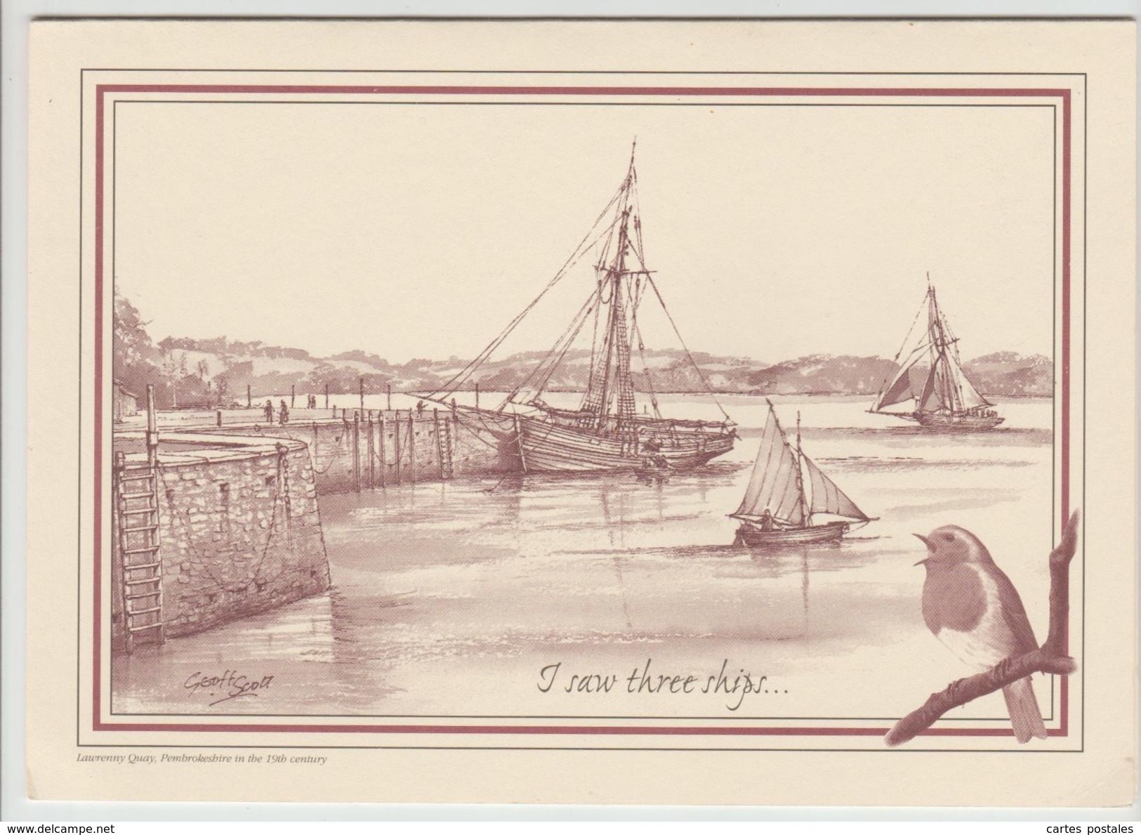 PEMBROKESHIRE Laurenny Quay In The 19th Century  Isaw Three Ships - Pembrokeshire