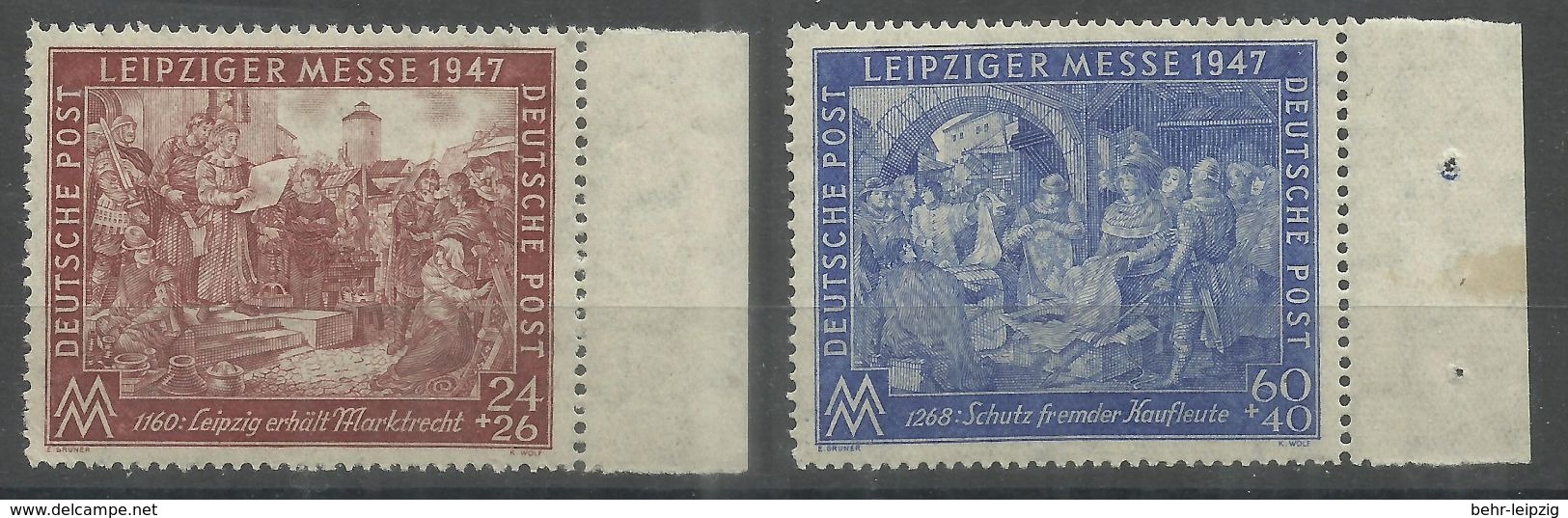 Gemeinschaftsausgaben 941/942IIB"Briefmarkensatz Leipziger Messe 47ín Stichtiefdruck"postfrisch Mi.:3,00 - Sonstige & Ohne Zuordnung