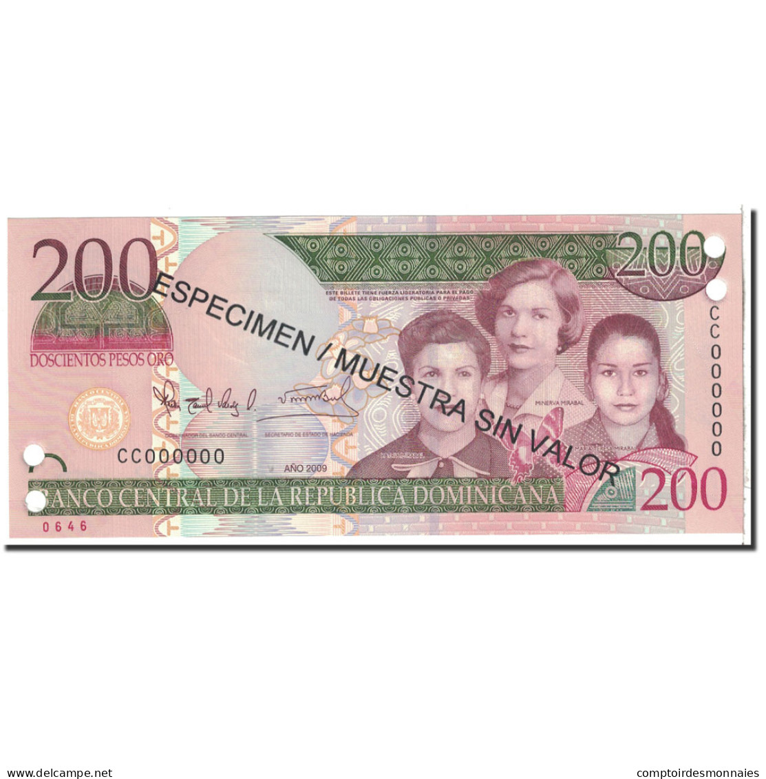 Billet, Dominican Republic, 200 Pesos Oro, 2009, Undated, KM:178, NEUF - Dominicaine