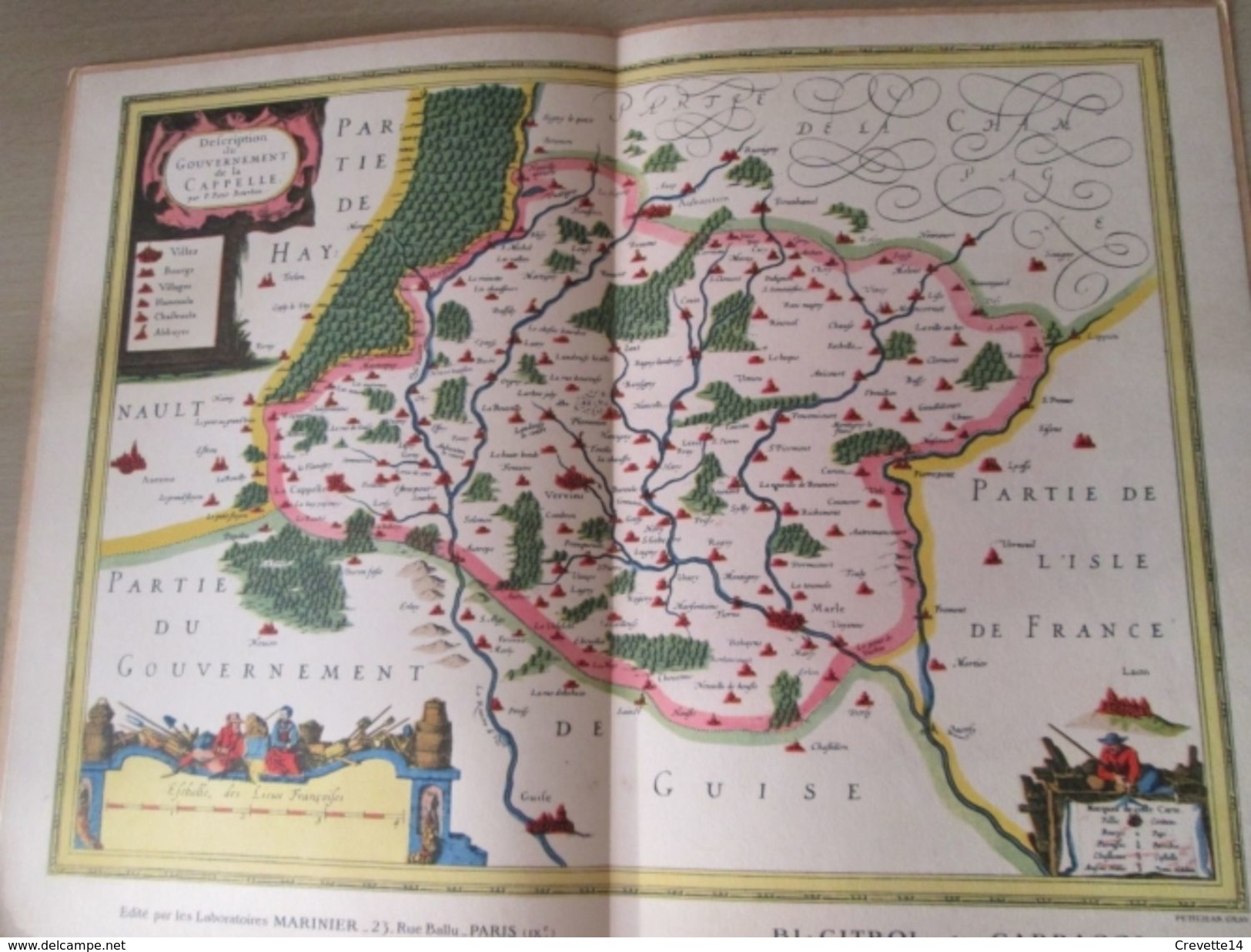DIV0714 : Jolie Repro De Carte Ancienne Années 1600/1700 ?  LA CAPELLE (série "VIEUX PAYS DE FRANCE" N°12) , Objet Publi - Cartes Géographiques