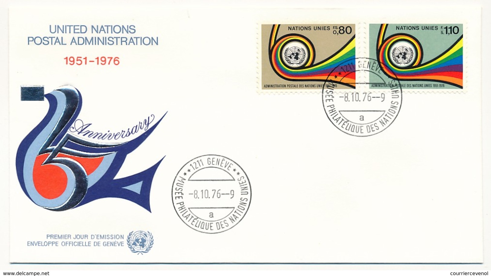 NATIONS UNIES - 11 Enveloppes FDC- 25eme Anniversaire Administration Postales Des Nations Unies - New-York /Genève -1984 - Other & Unclassified