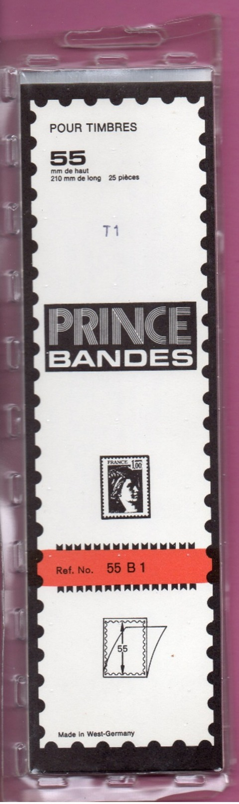 25 Bandes Simple Soudure Prince Fond Transparent 210x55mm -  50% - Autres & Non Classés