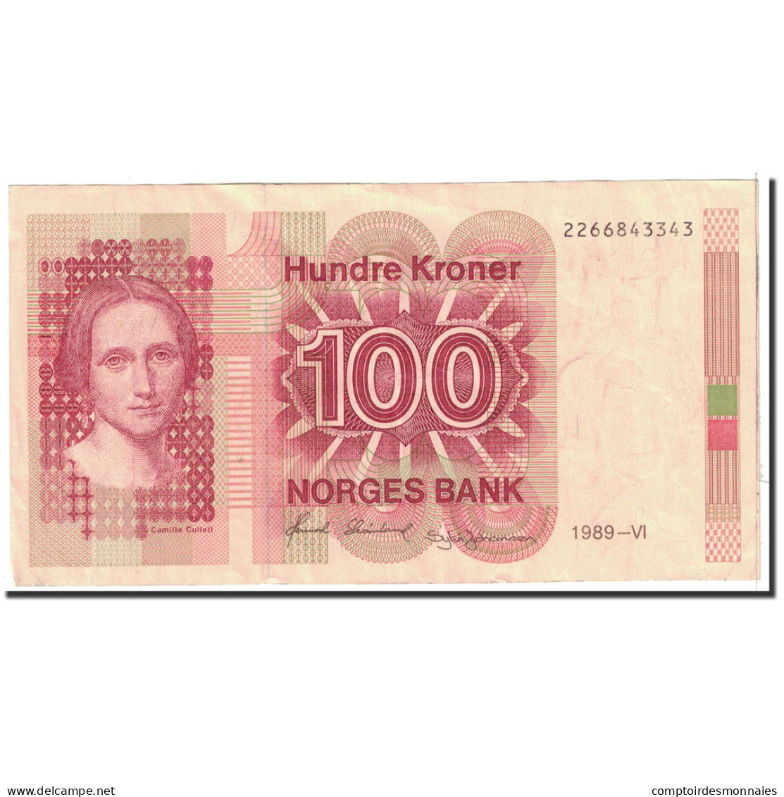 Billet, Norvège, 100 Kroner, 1988, Undated, KM:43d, TTB+ - Norvège