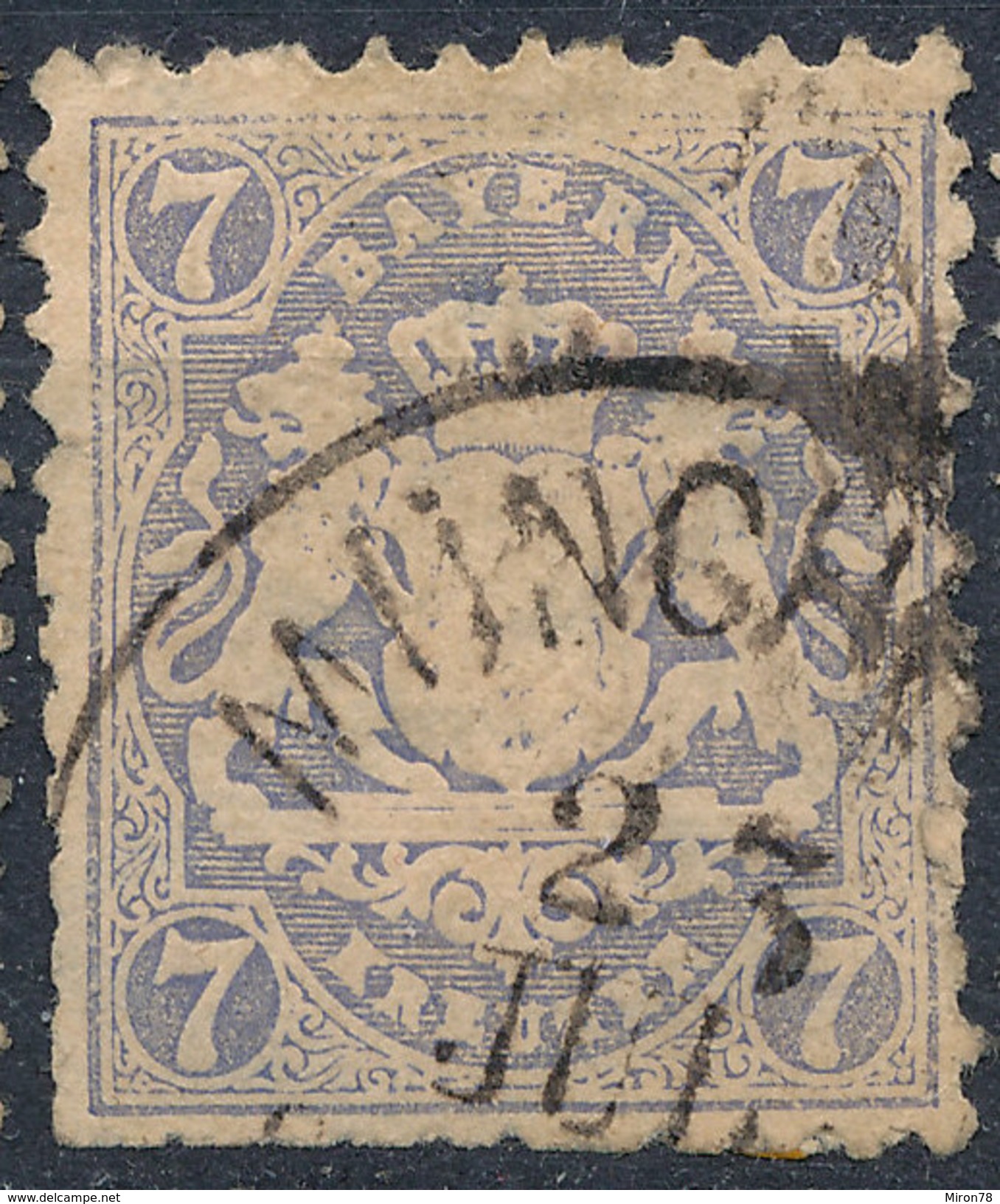 Stamp Bavaria 1870-72 7kr Used Lot#22 - Used