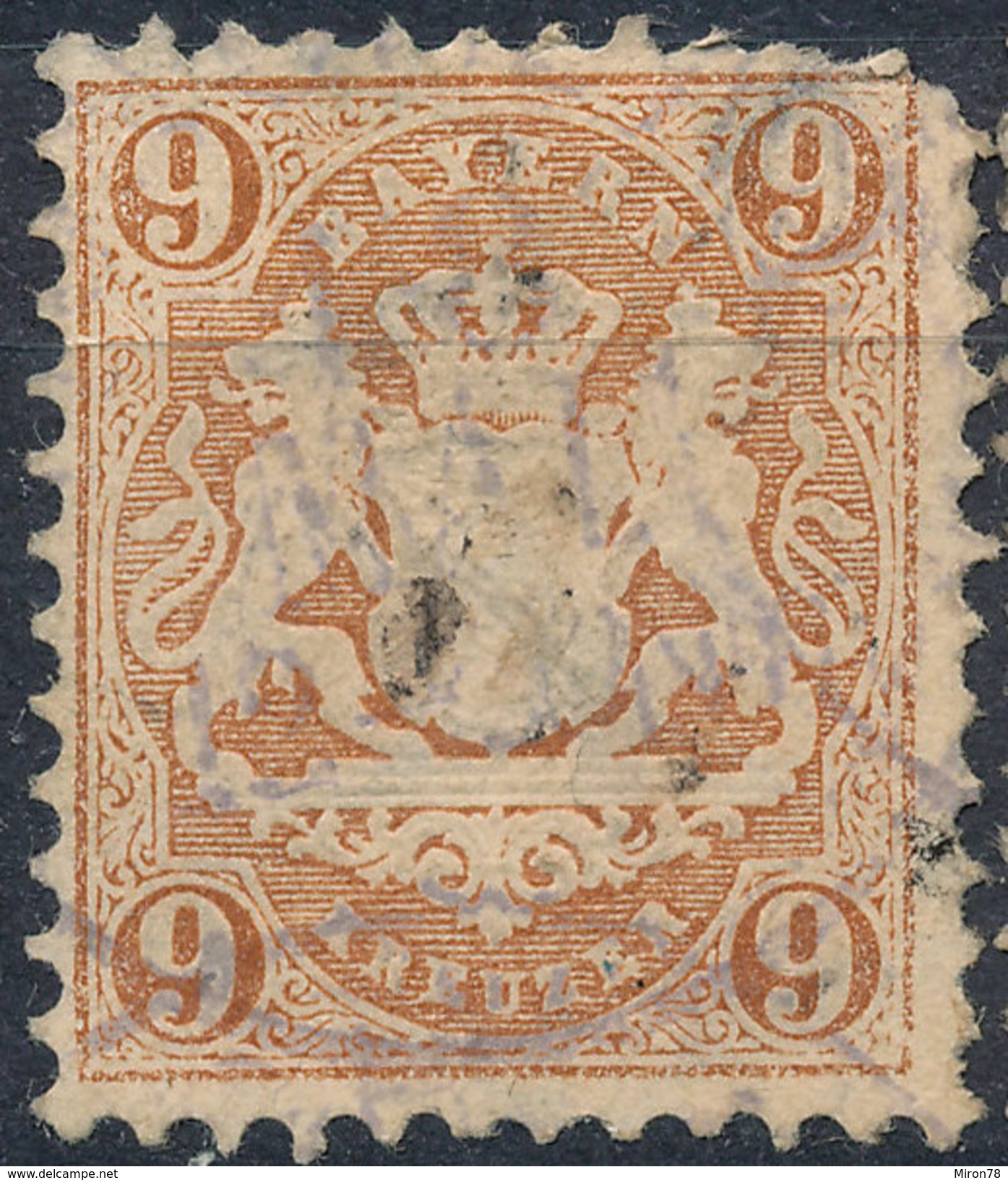 Stamp Bavaria 1870-72 9kr Used Lot#26 - Used